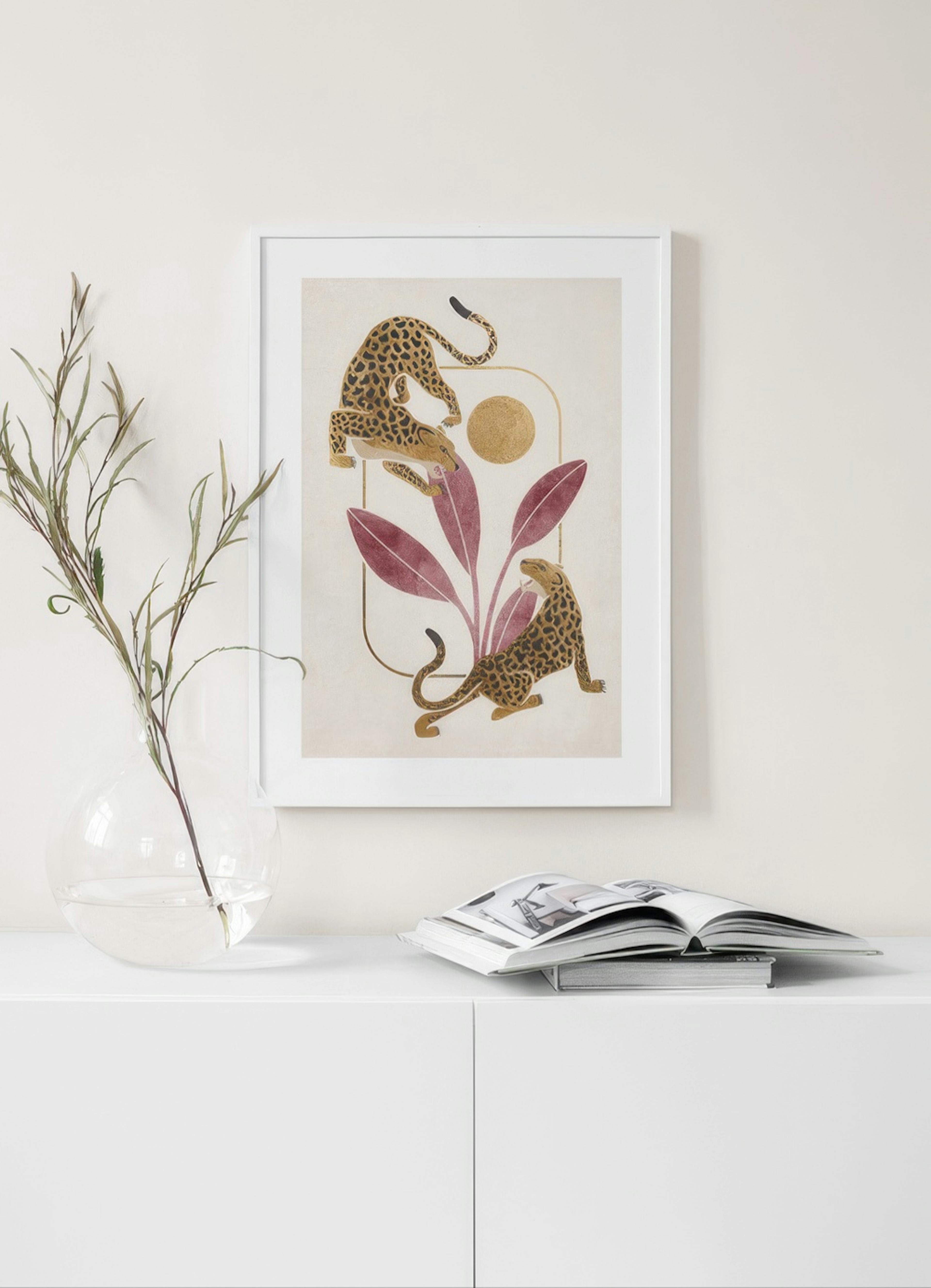Crouching Leopards Poster