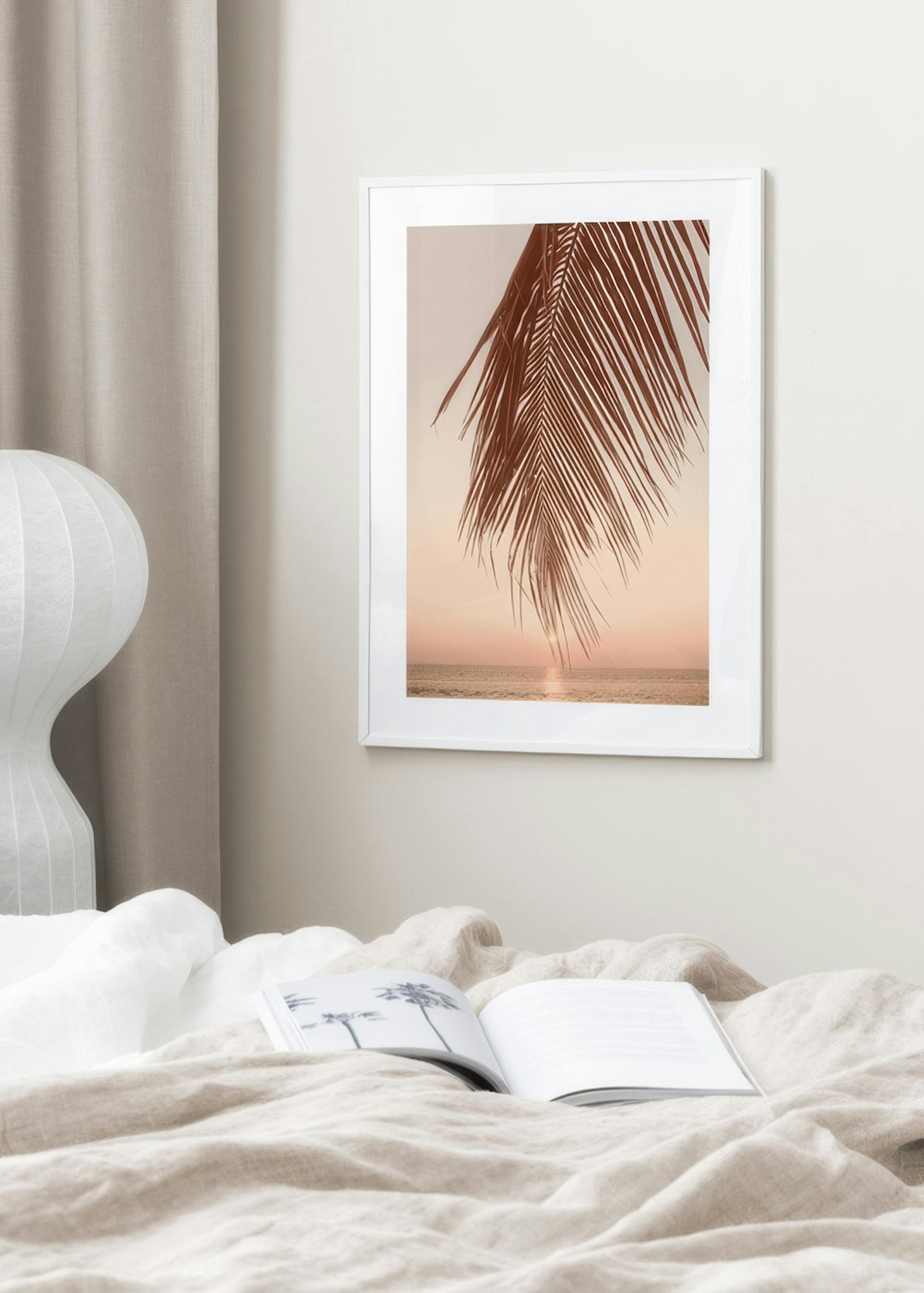 Sunset Palm Poster