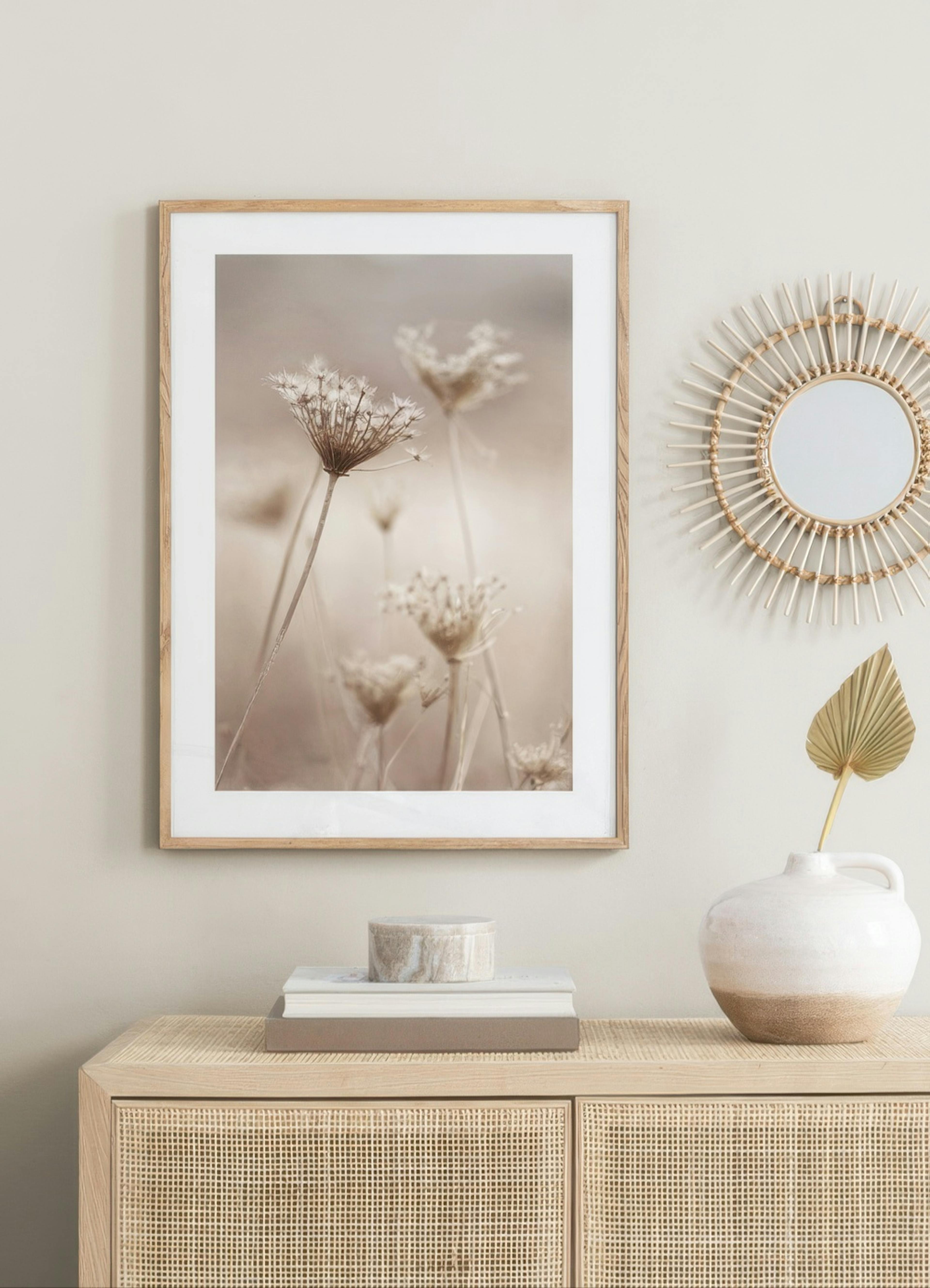 Wildflowers in Beige Print