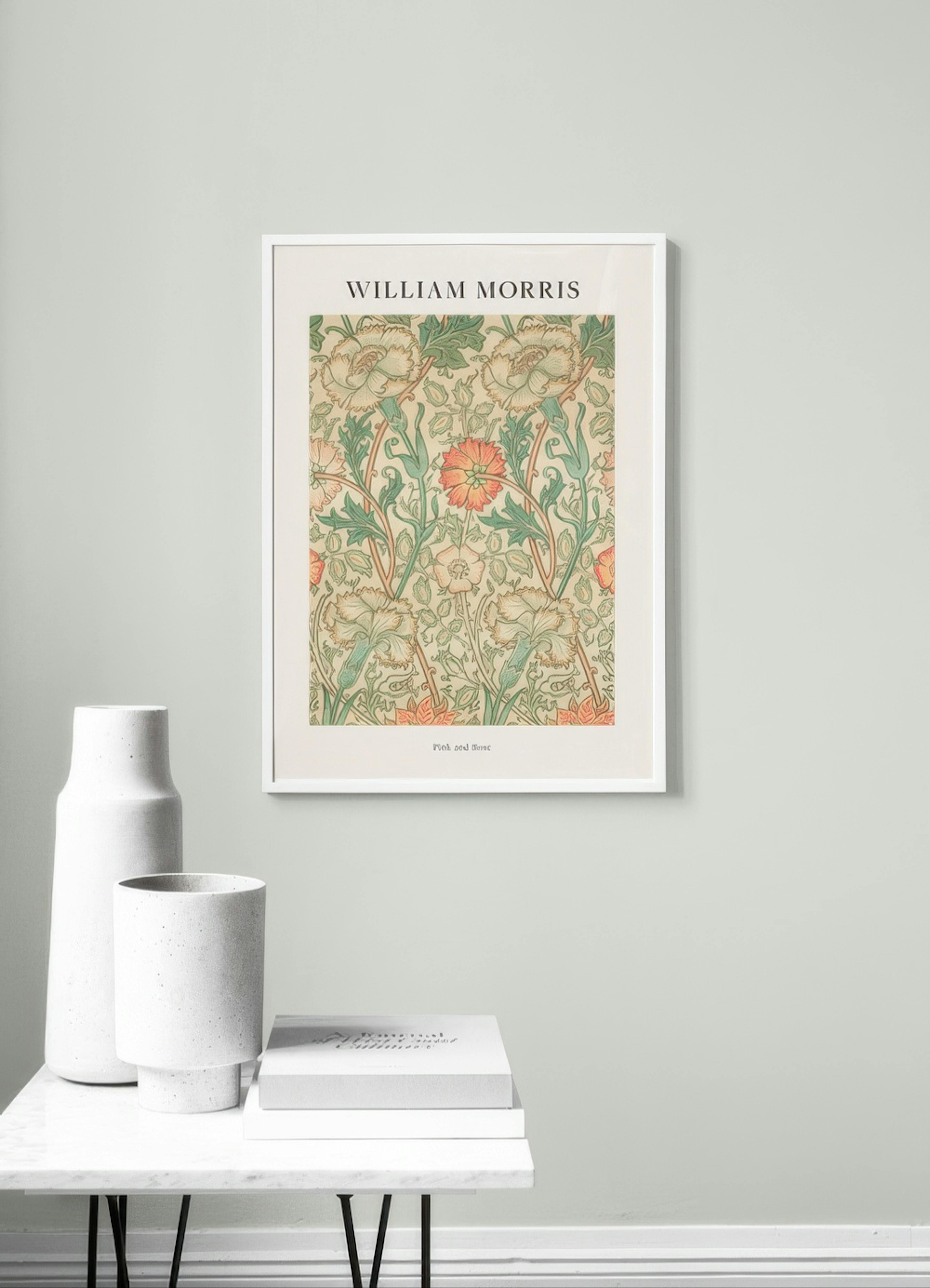 William Morris - Pink and Rose Poster