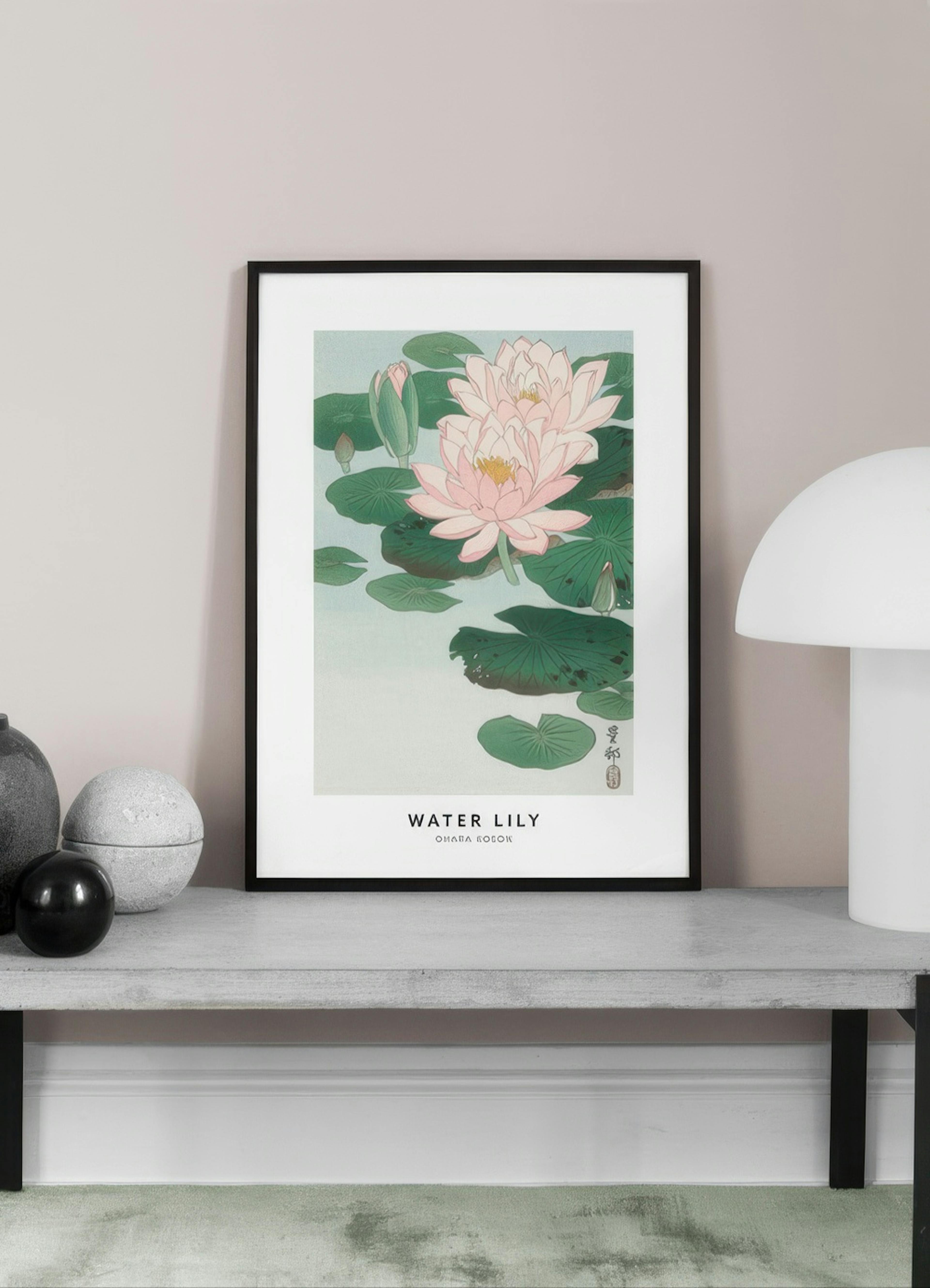 Ohara Koson - Water Lily Plakát