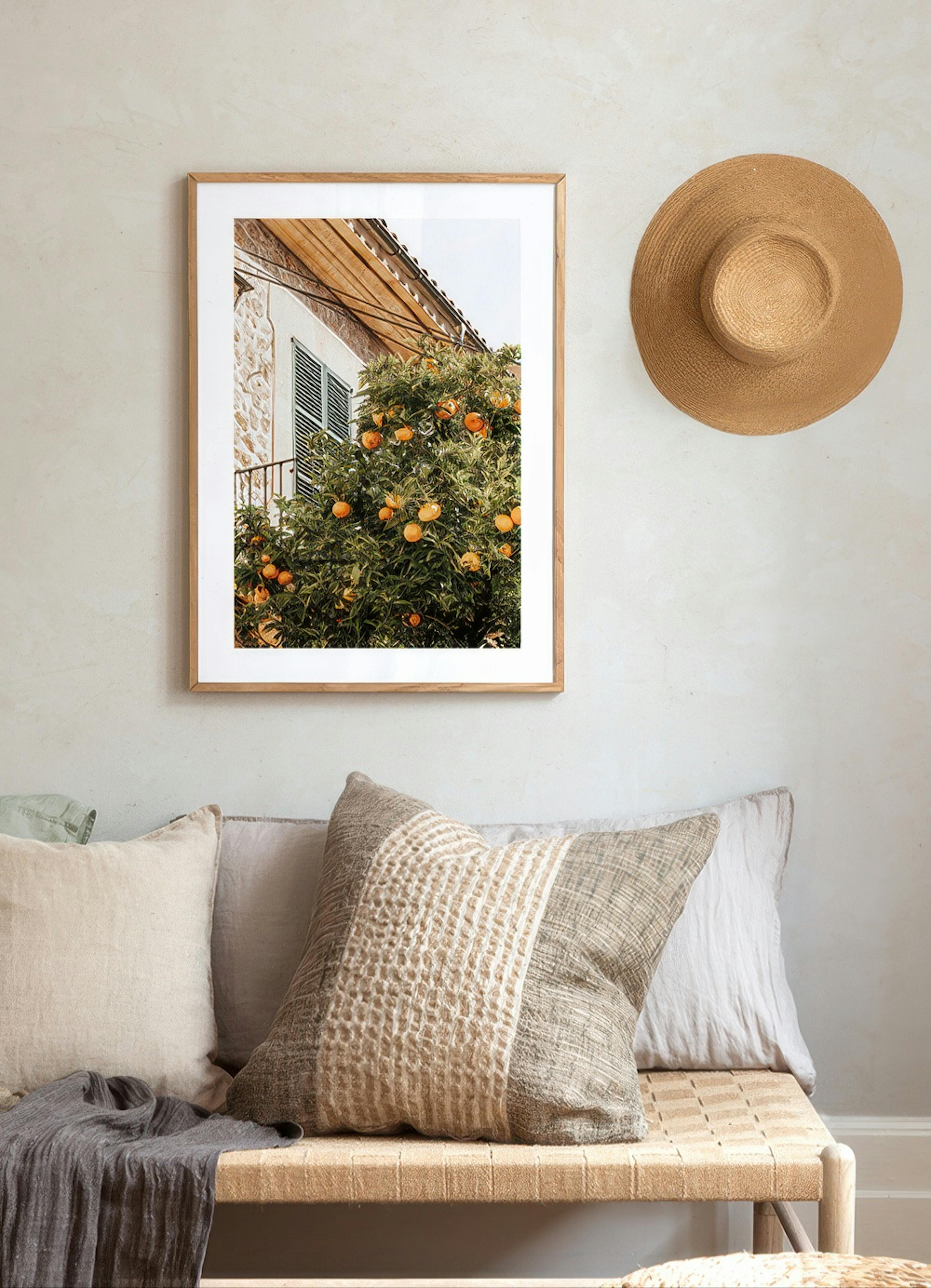 Oranges In Garden Poster