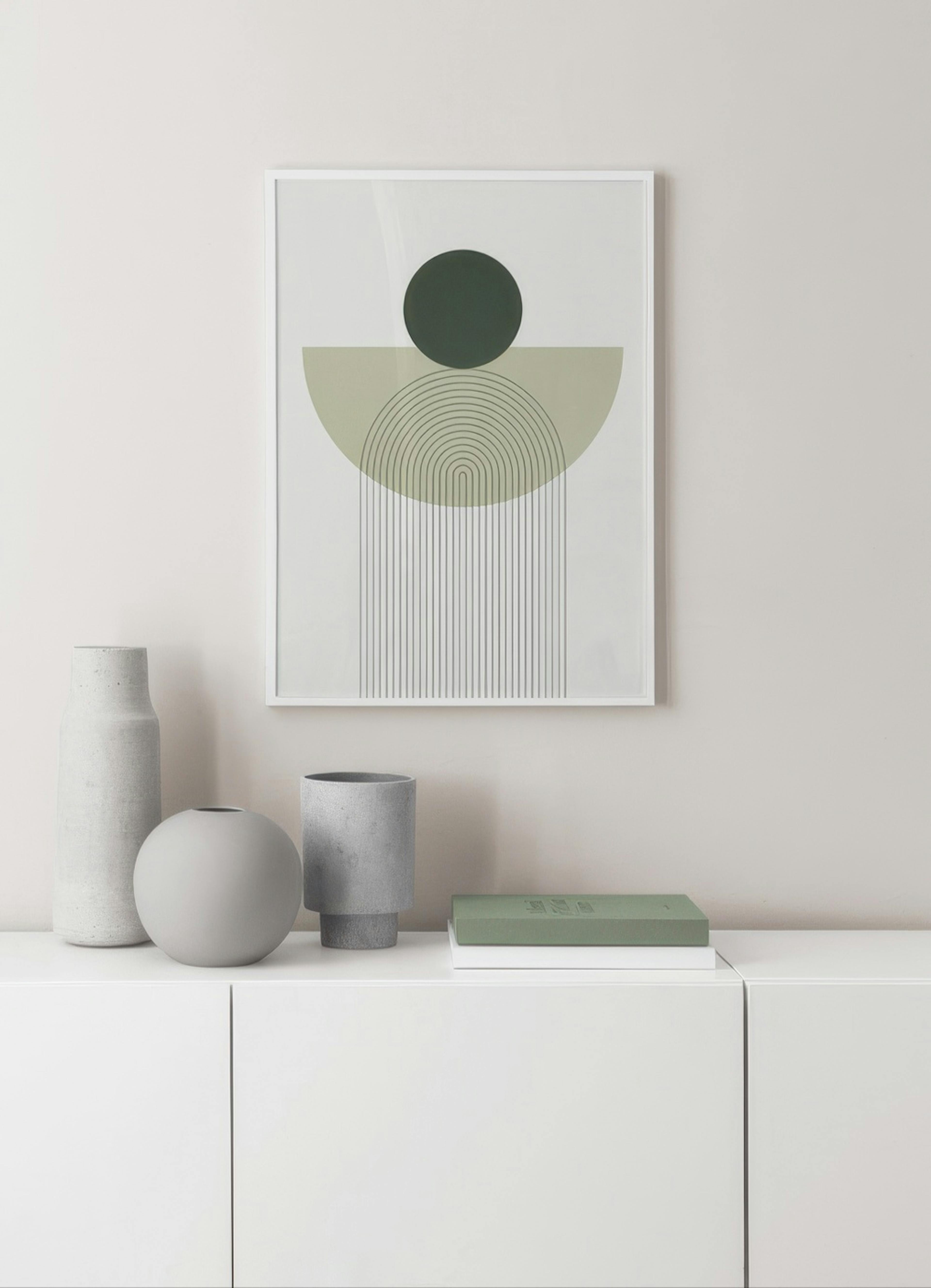 Geometry in Green Poster