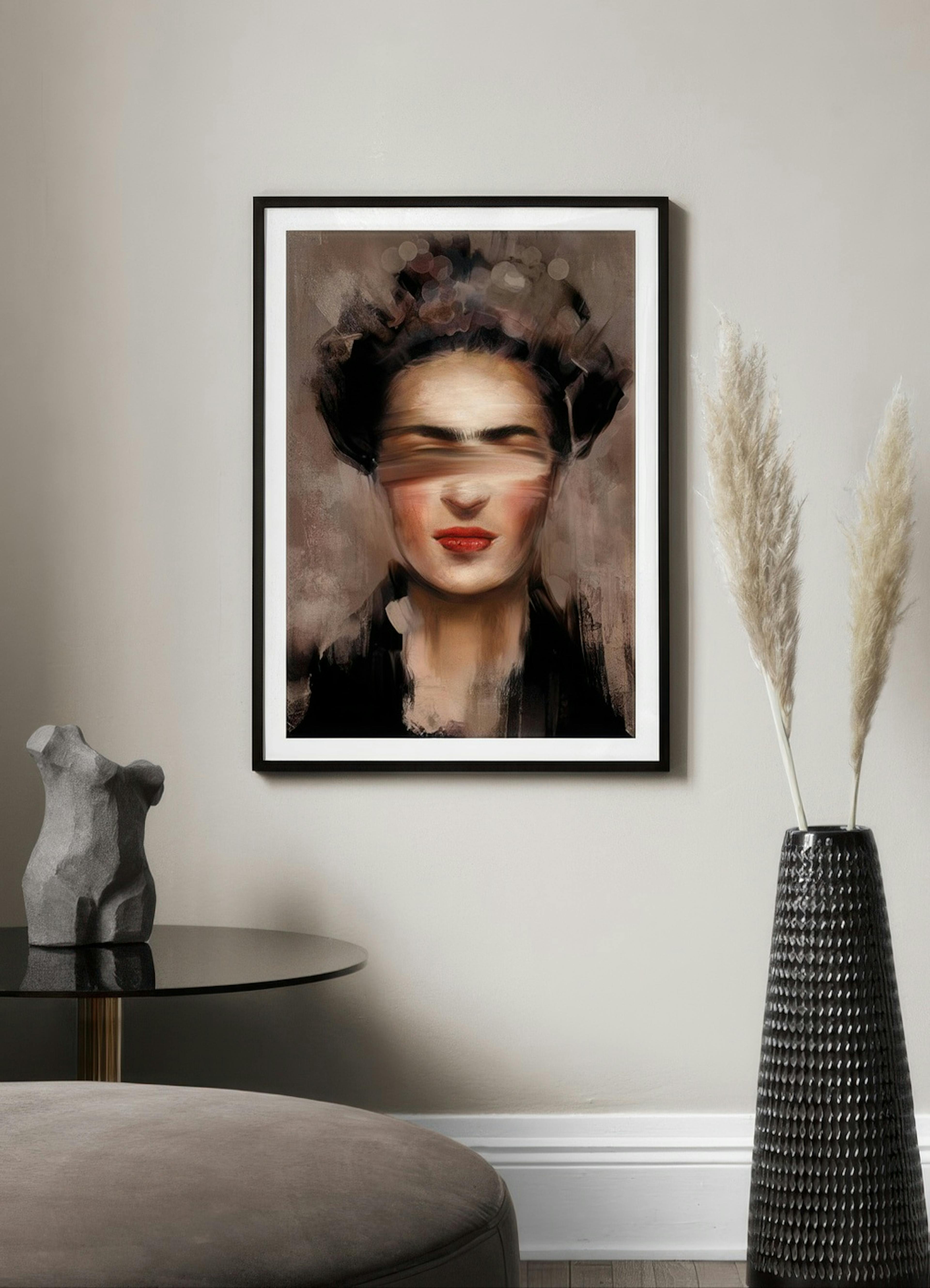 Kahlo in Beige Poster