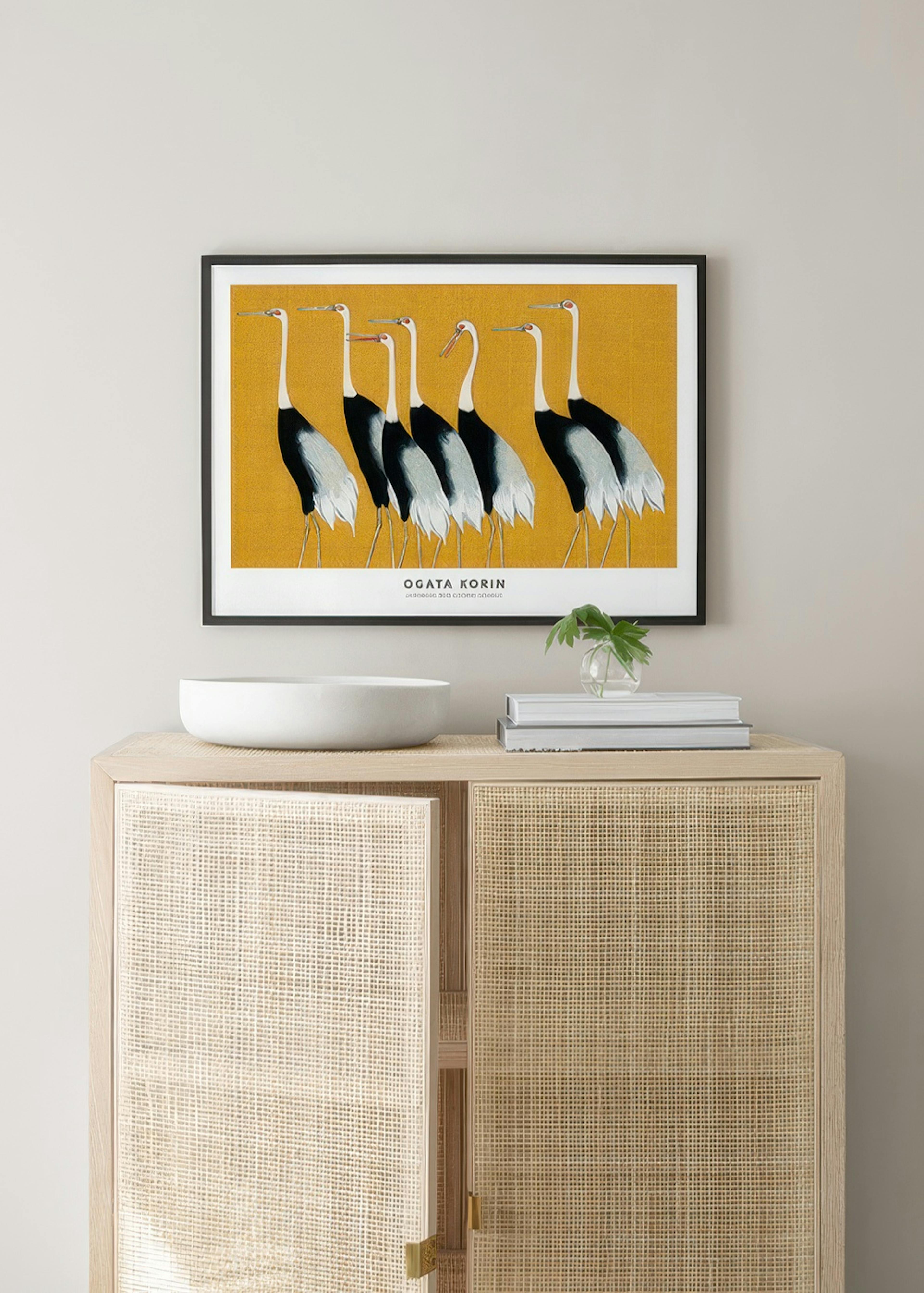 Ogata Korin - Japanese Red Crown Cranes Print