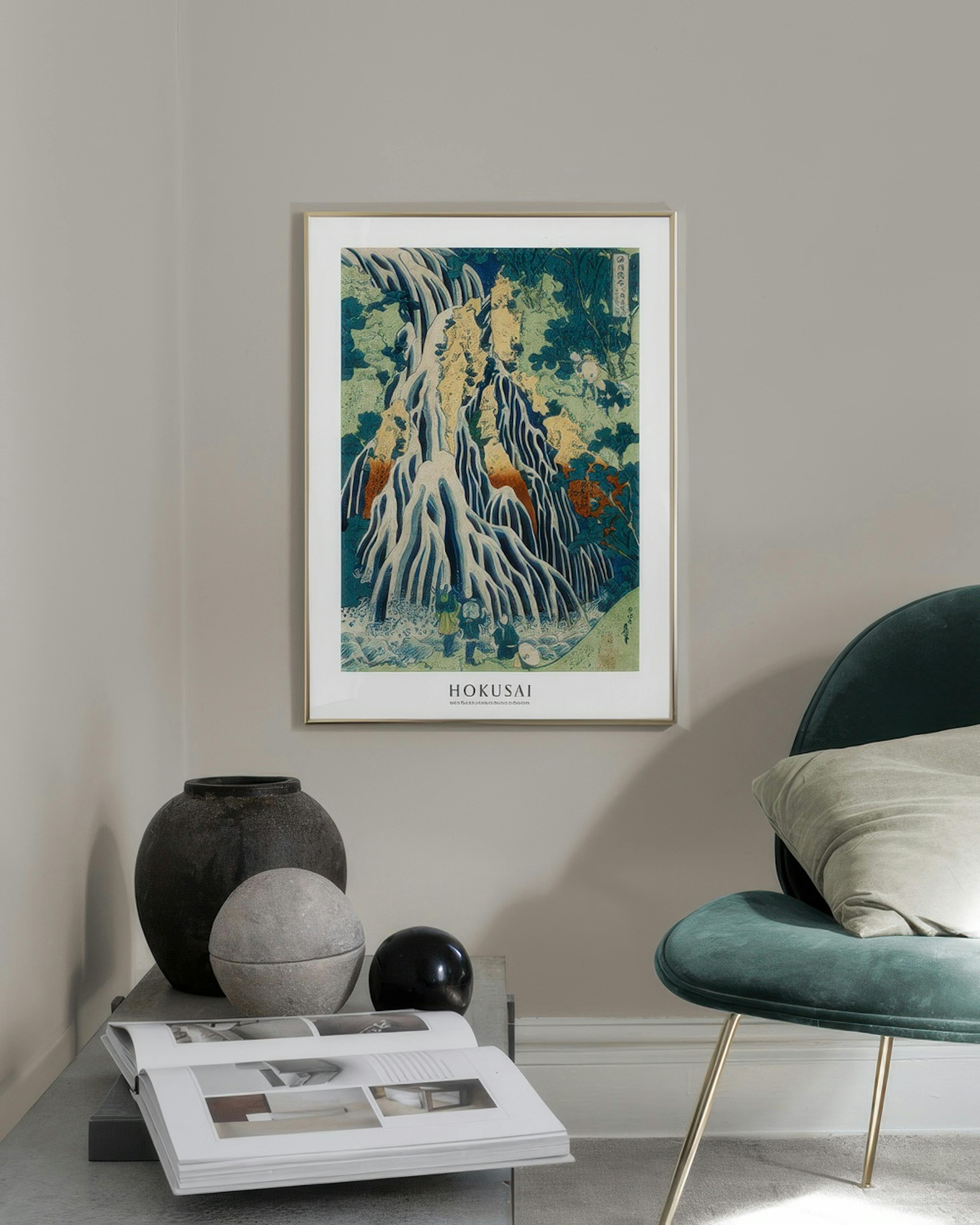 Hokusai - Kirifuri Waterfall at Kurokami Mountain in Shimotsuke Poster