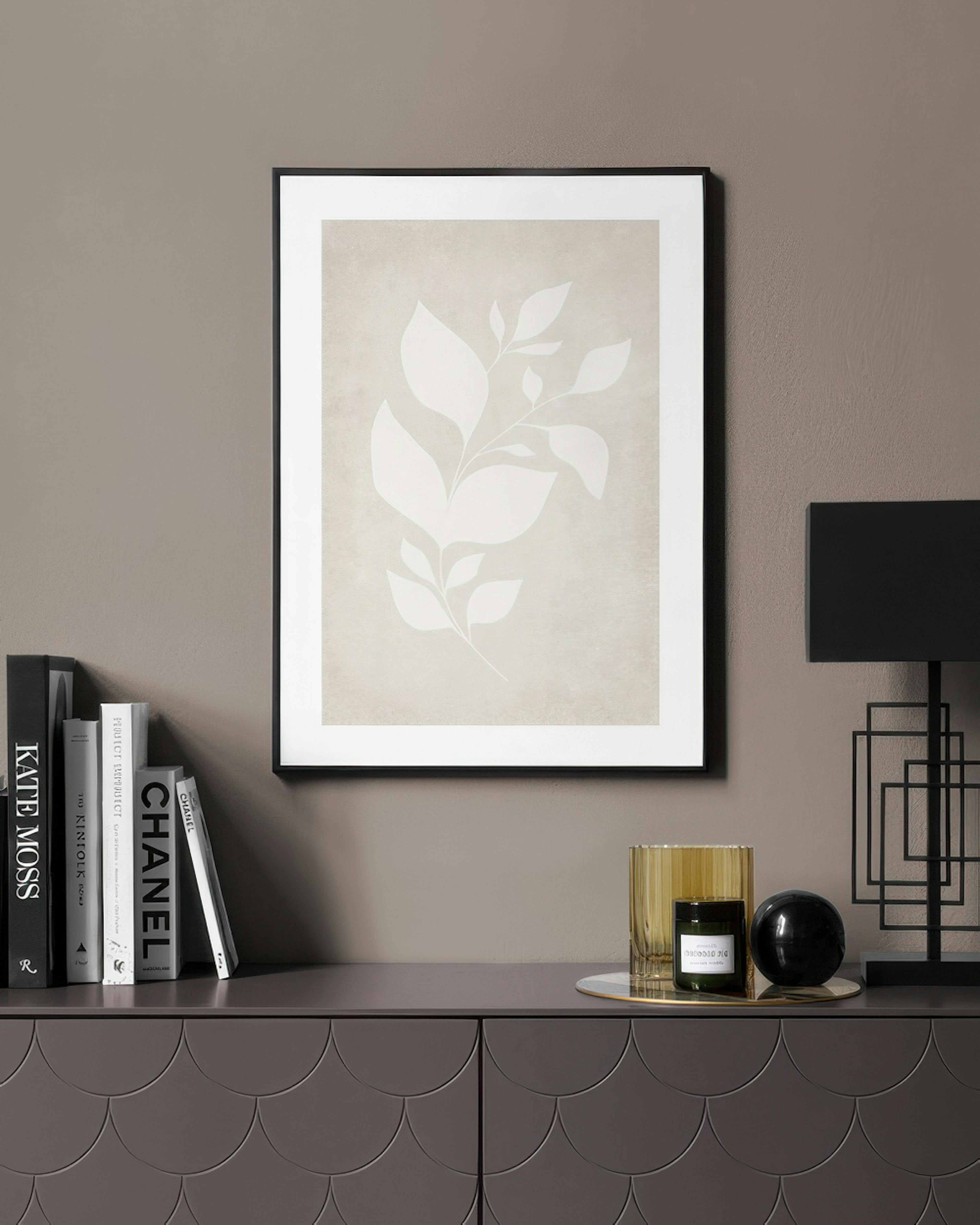 Beige Silhouette No2 Poster