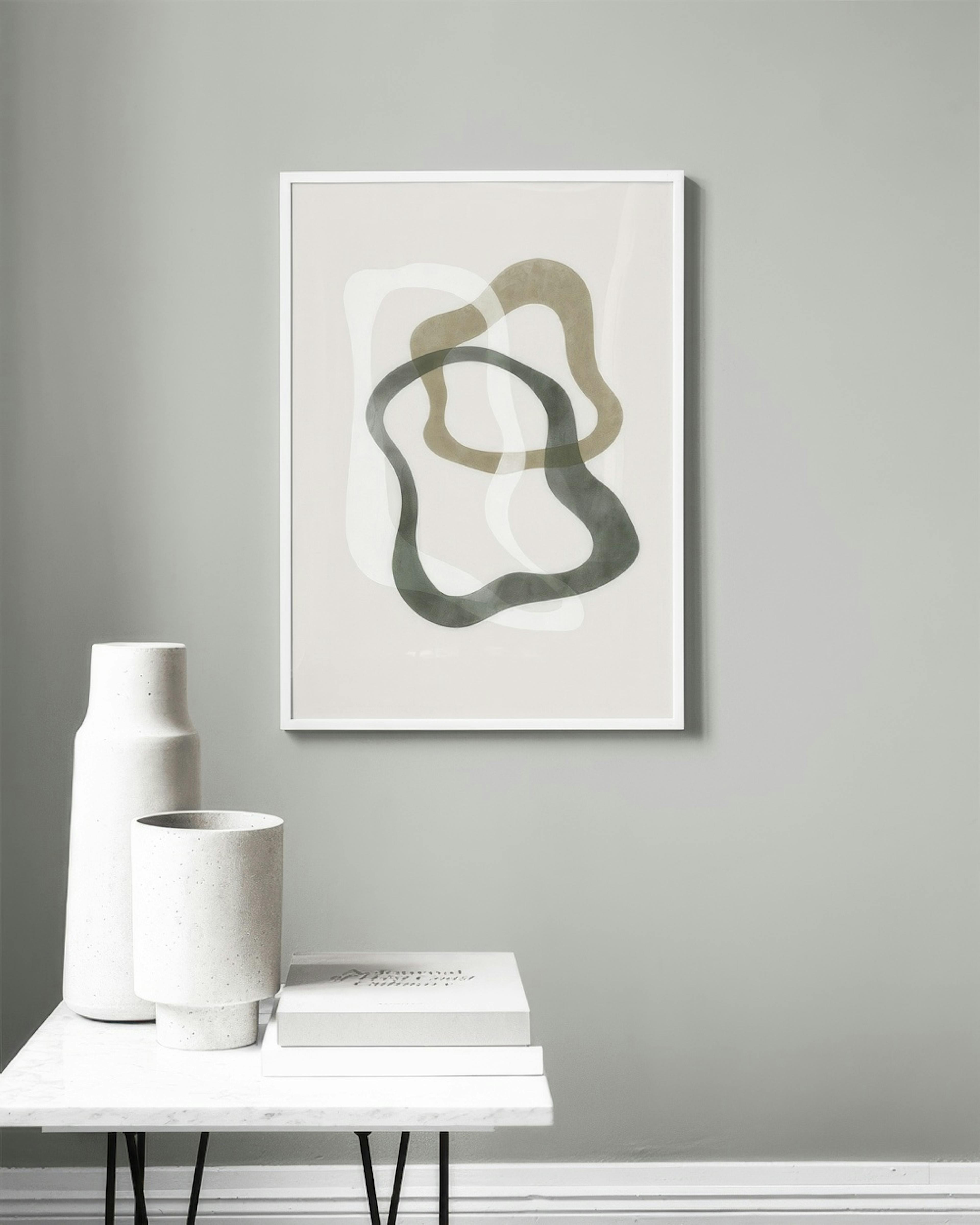 Abstract Green Shapes No2 Plakat