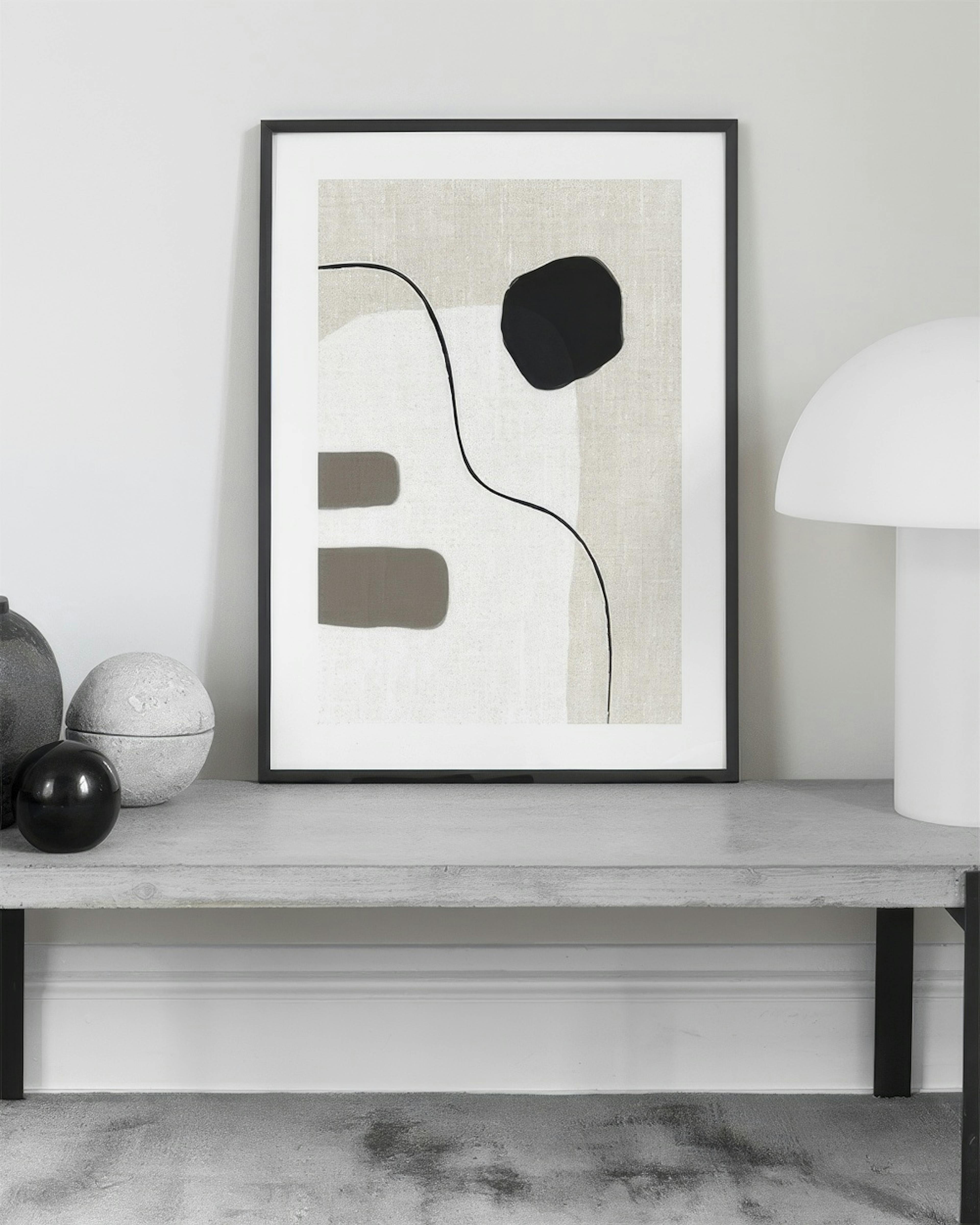 Linen Shapes No2 Poster