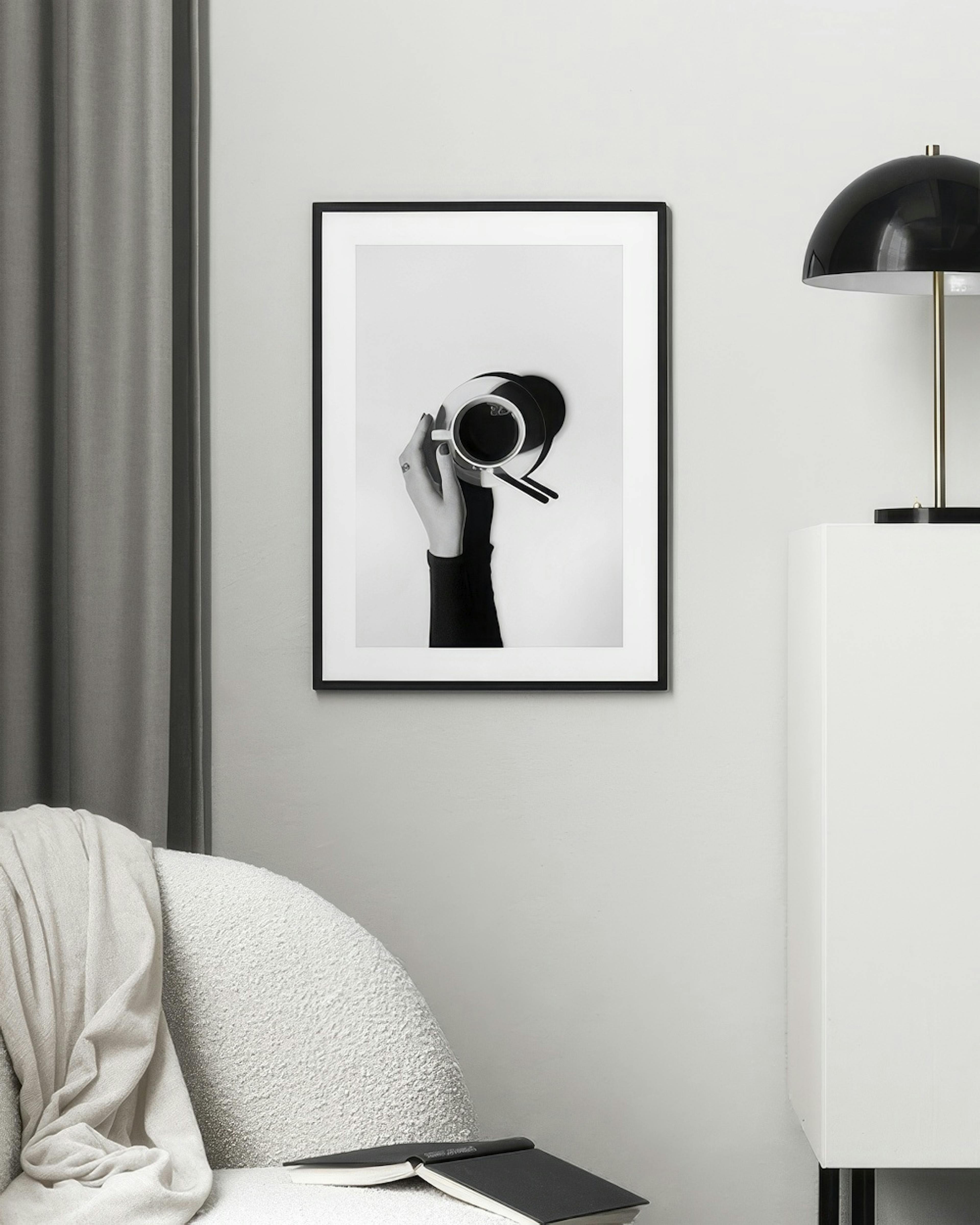 Black and White Coffee Print
