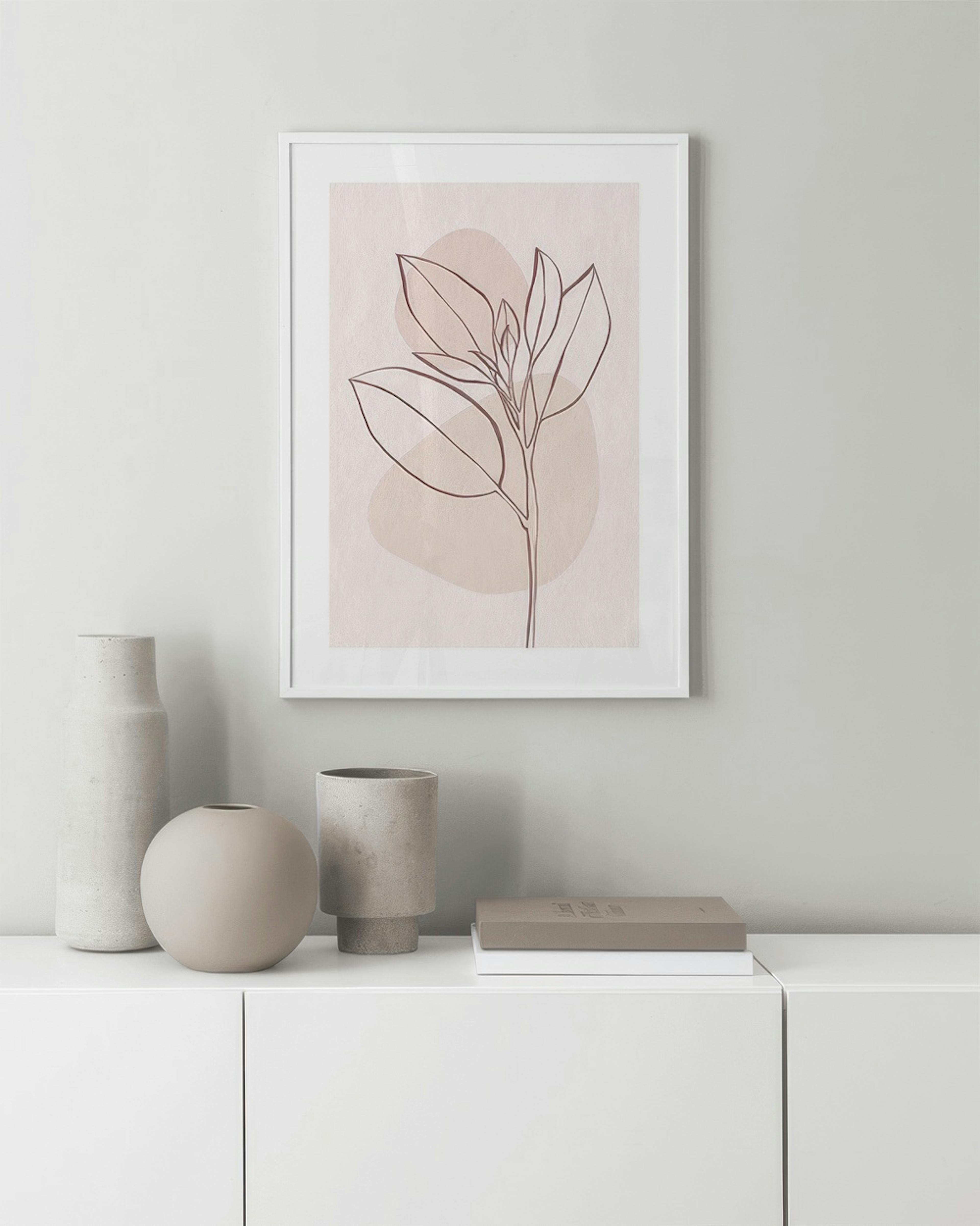 Pink Leaves No2 Print
