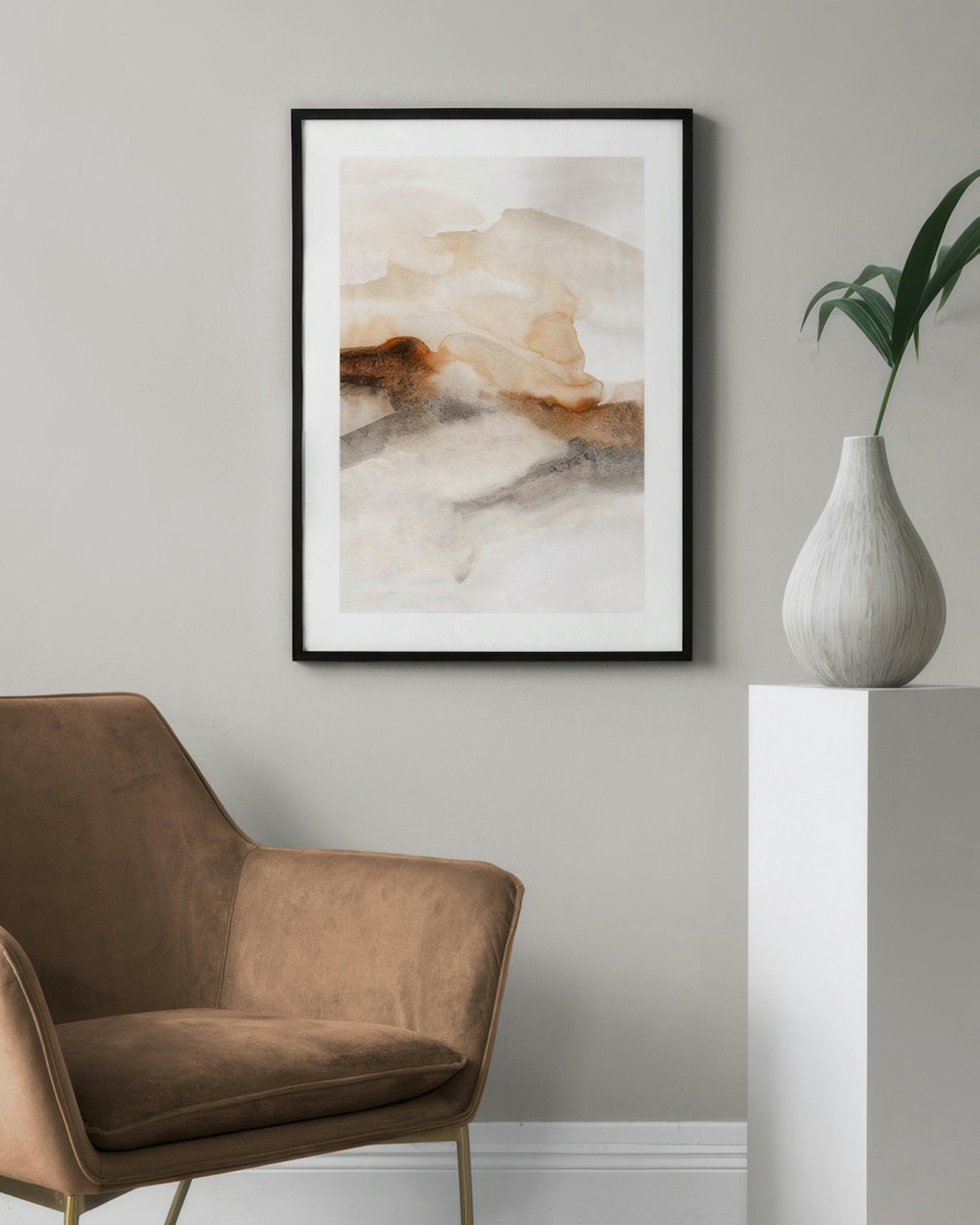 Burnt Tones Watercolor No1 Print