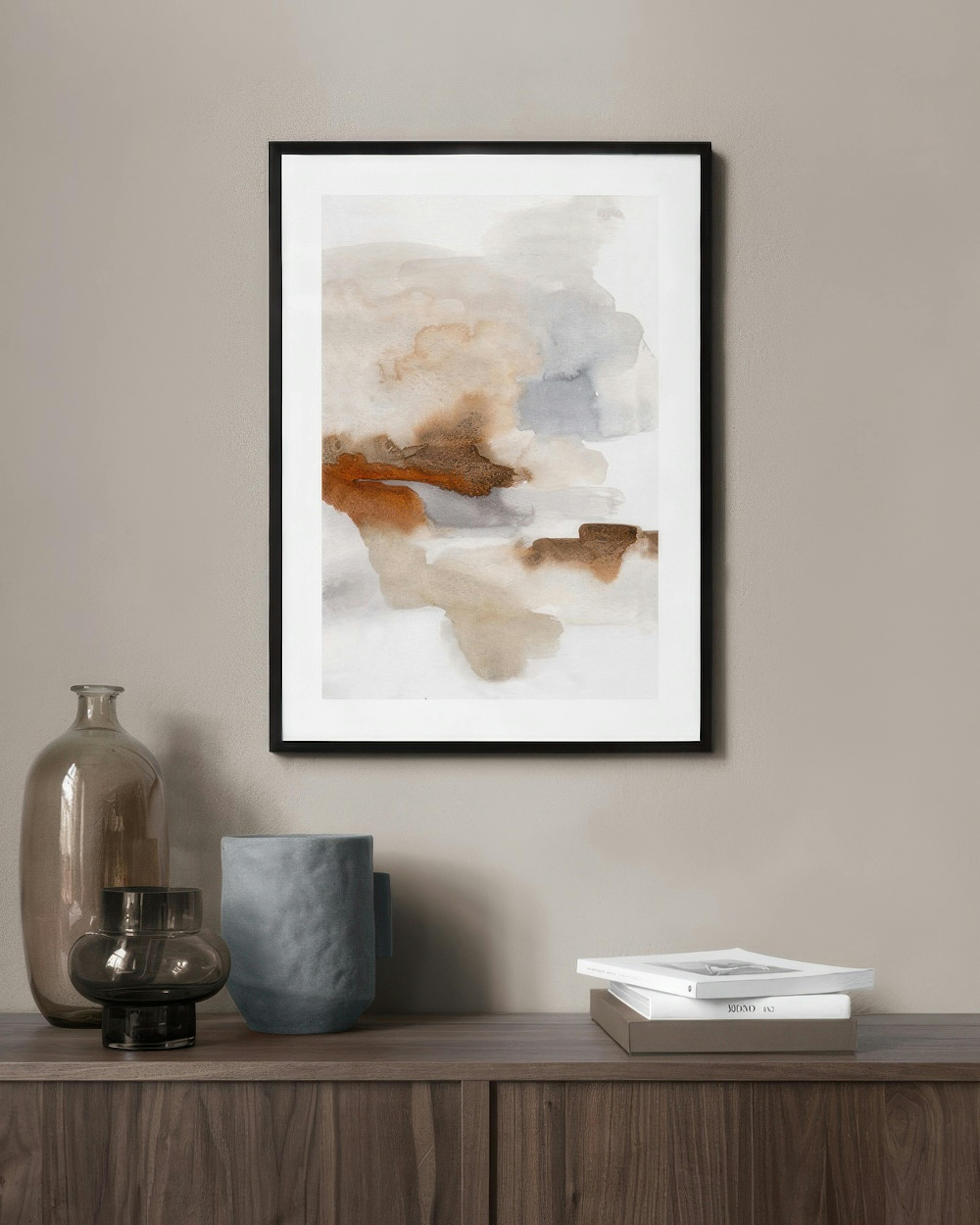 Burnt Tones Watercolor No2 Poster