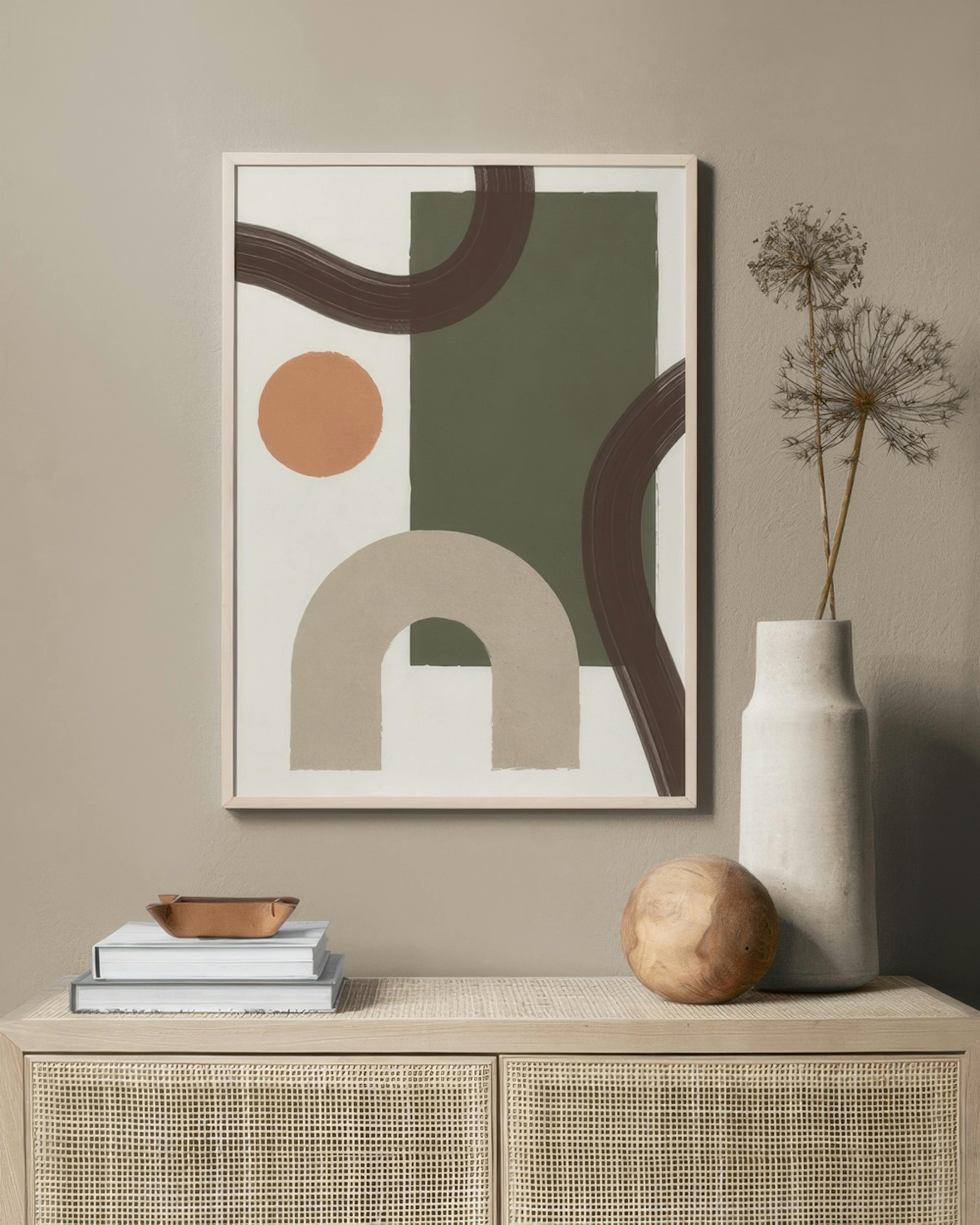 Earthy Geometrics No1 Poster