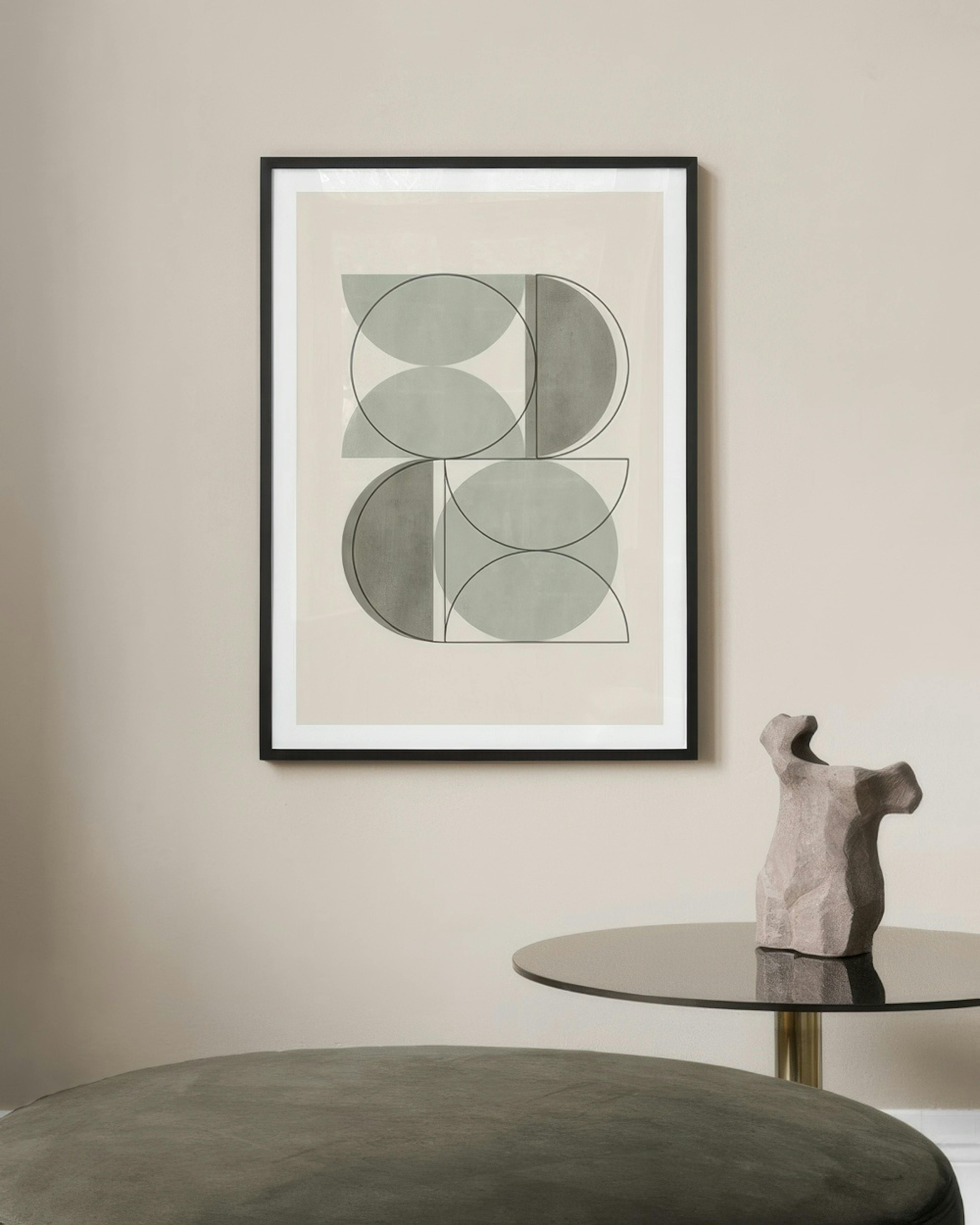 Green Geometrics No1 Poster