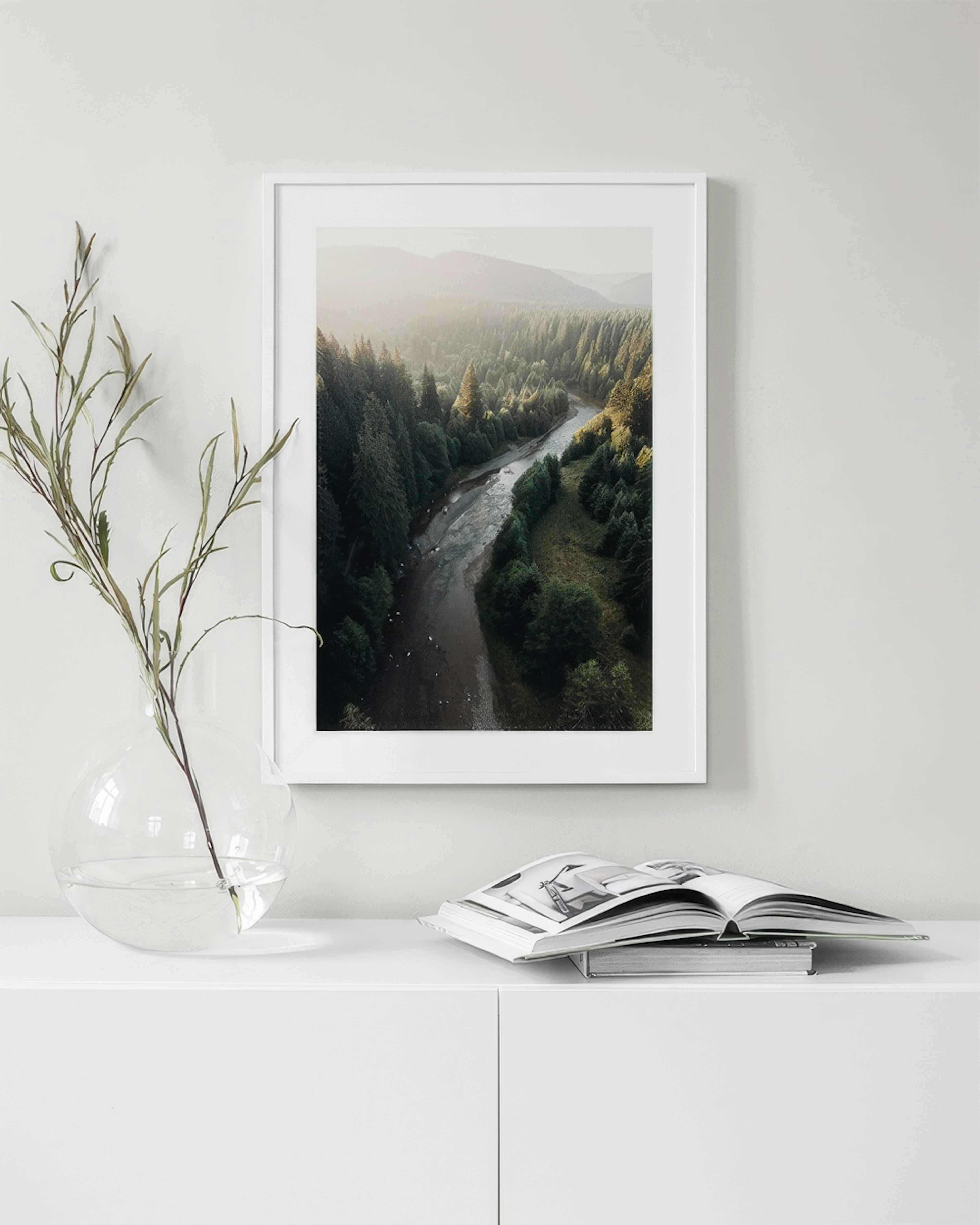 River in Forest Juliste