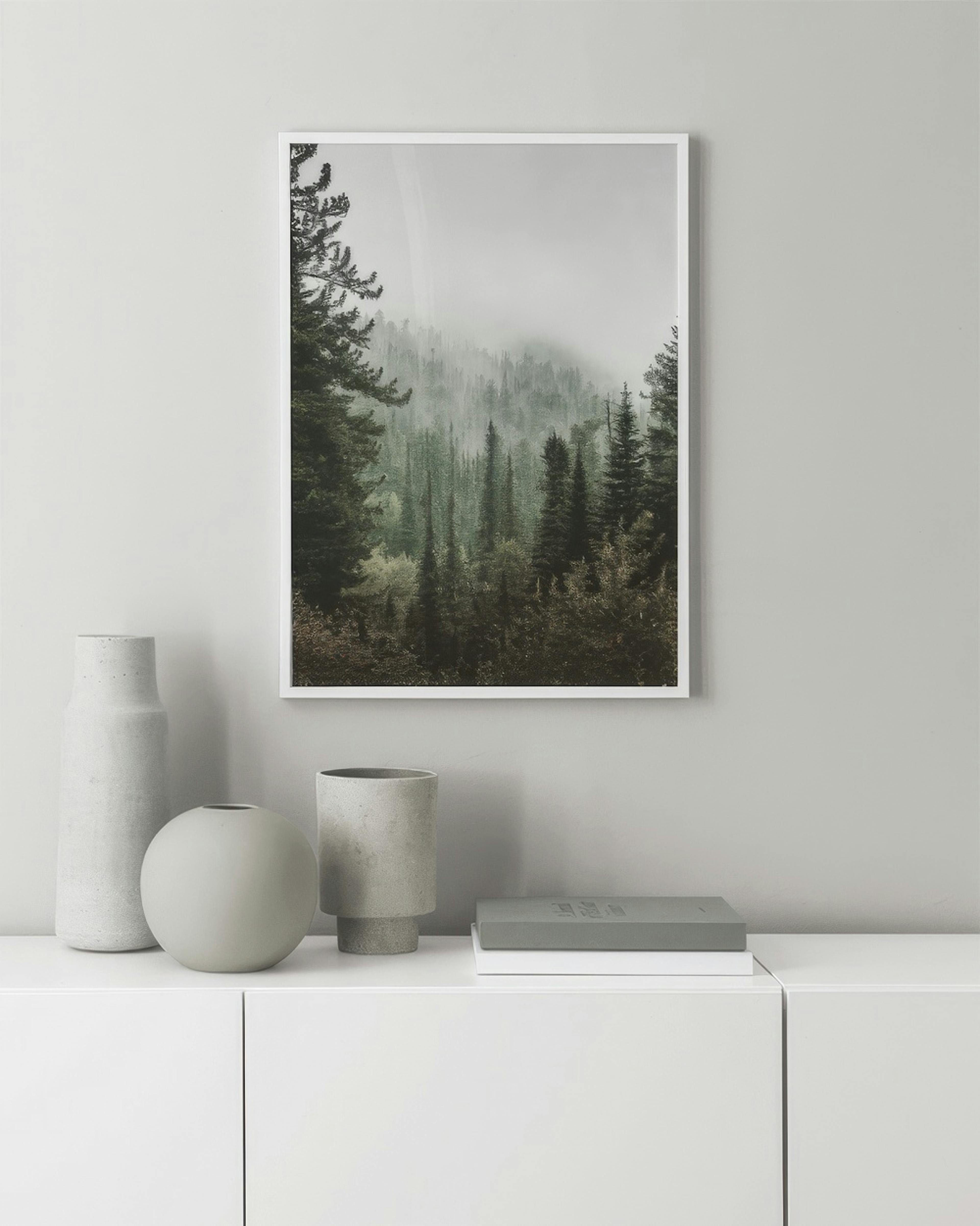 Deep Green Forest Print