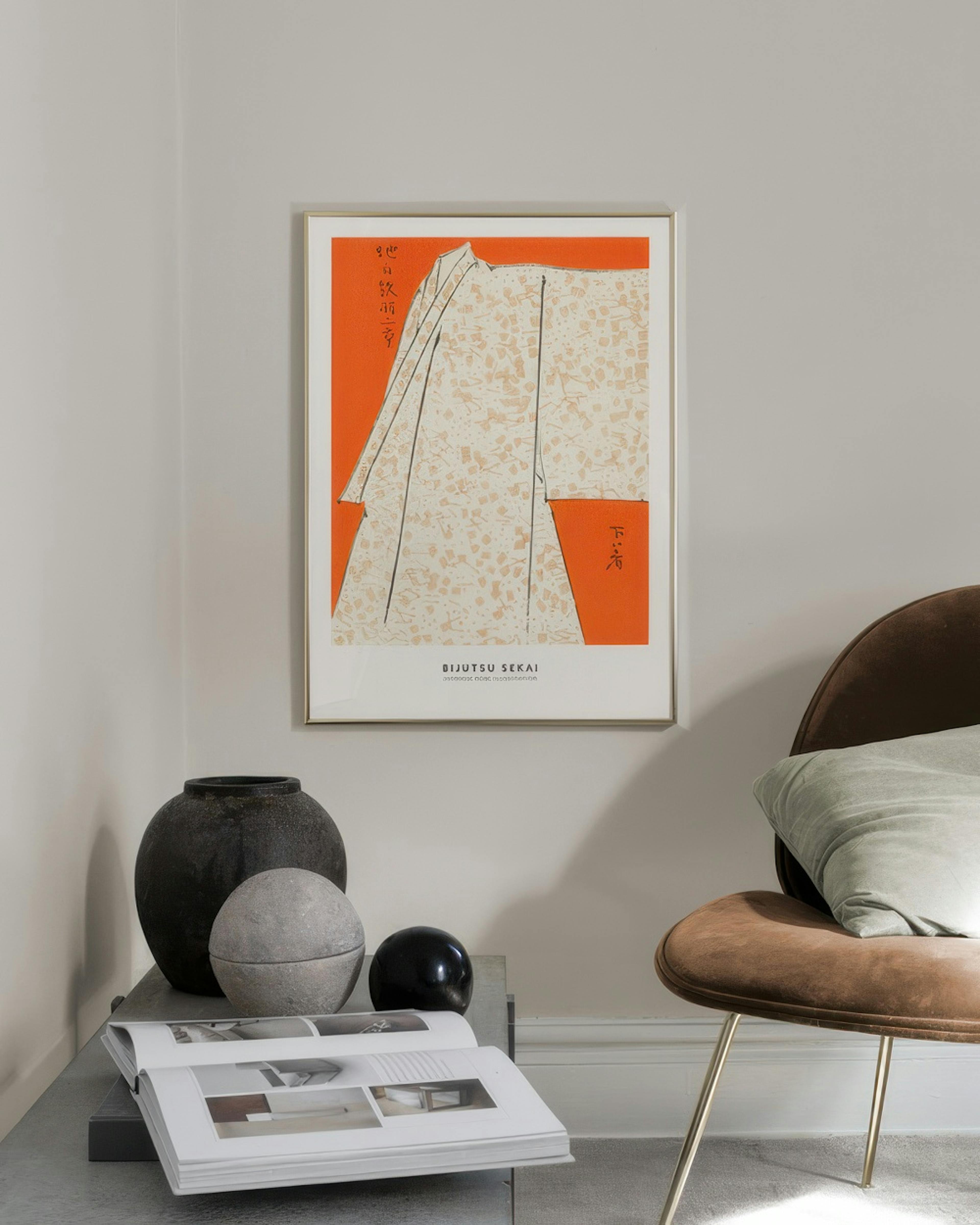 Watanabe Seitei - Japanese Robe Illustration Affiche