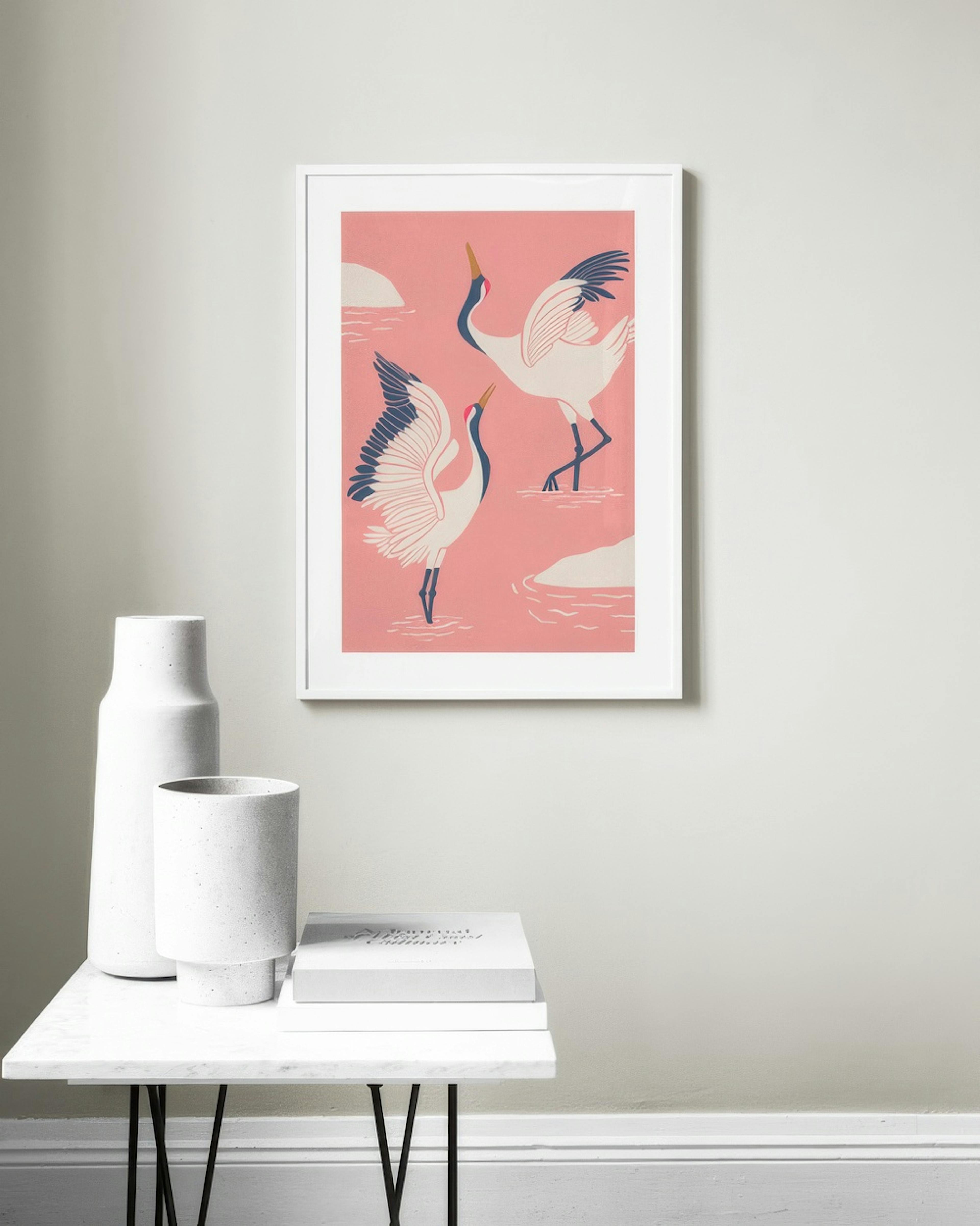 Dancing Cranes Print