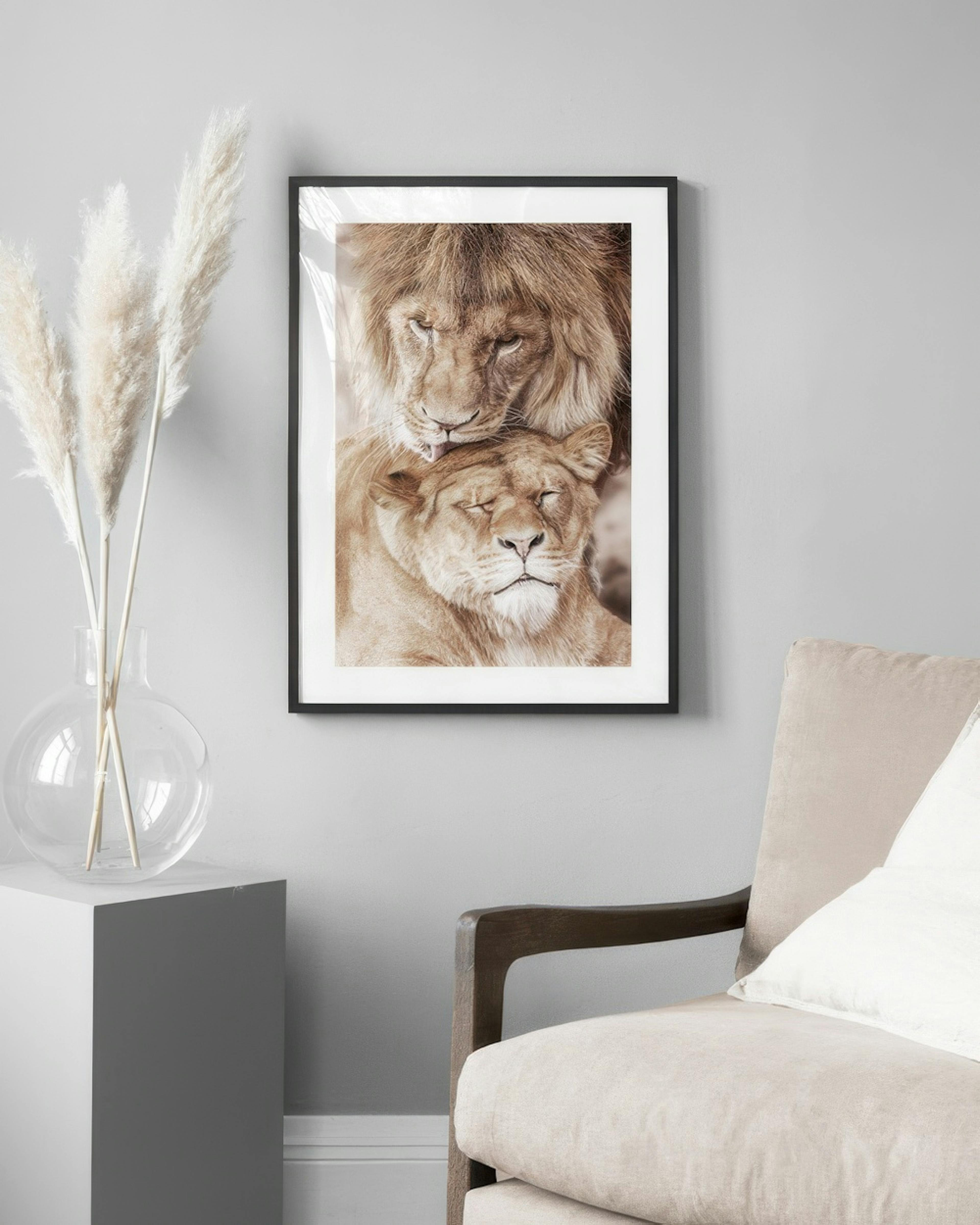 Lion Love Print
