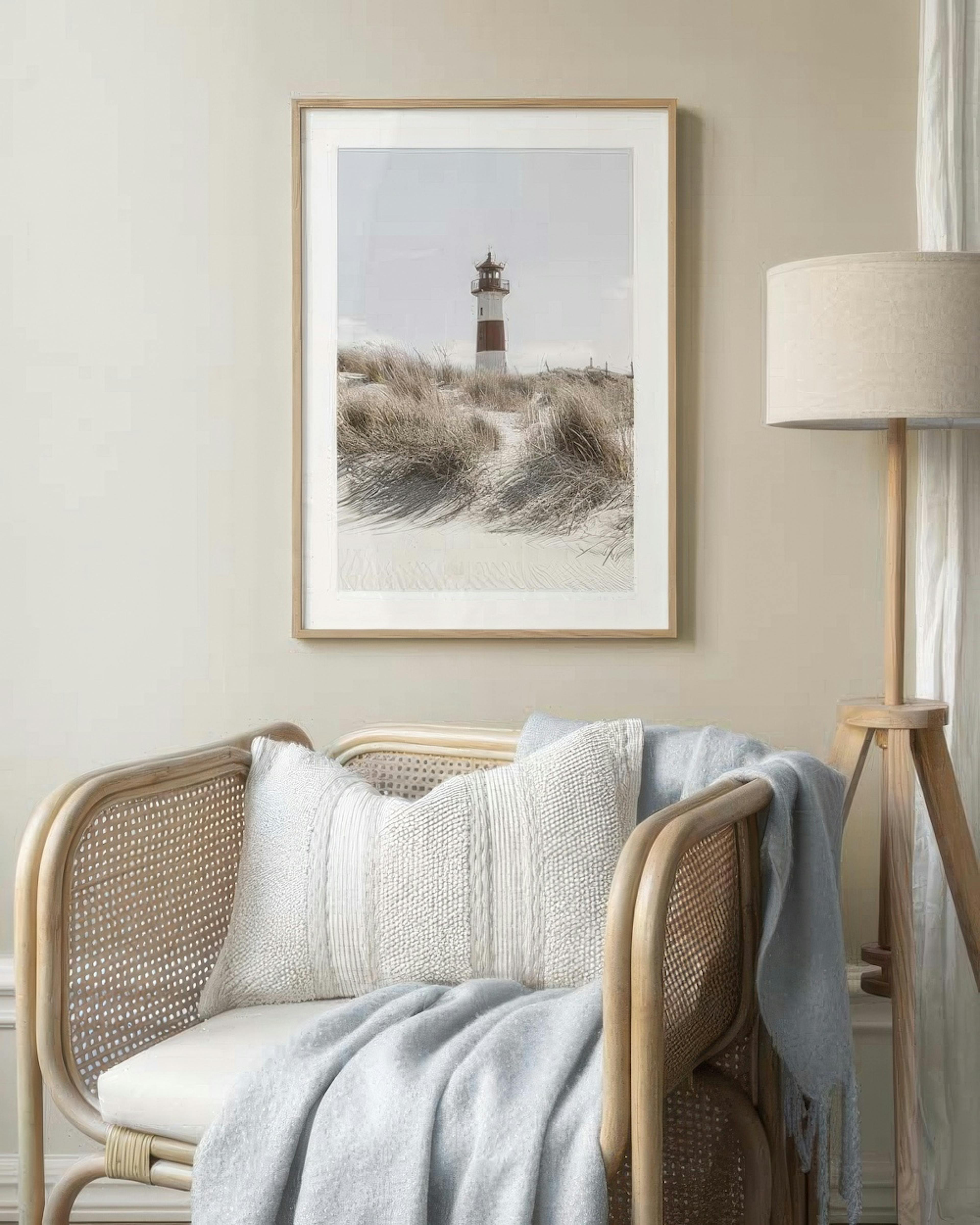 Lighthouse on Dune Print