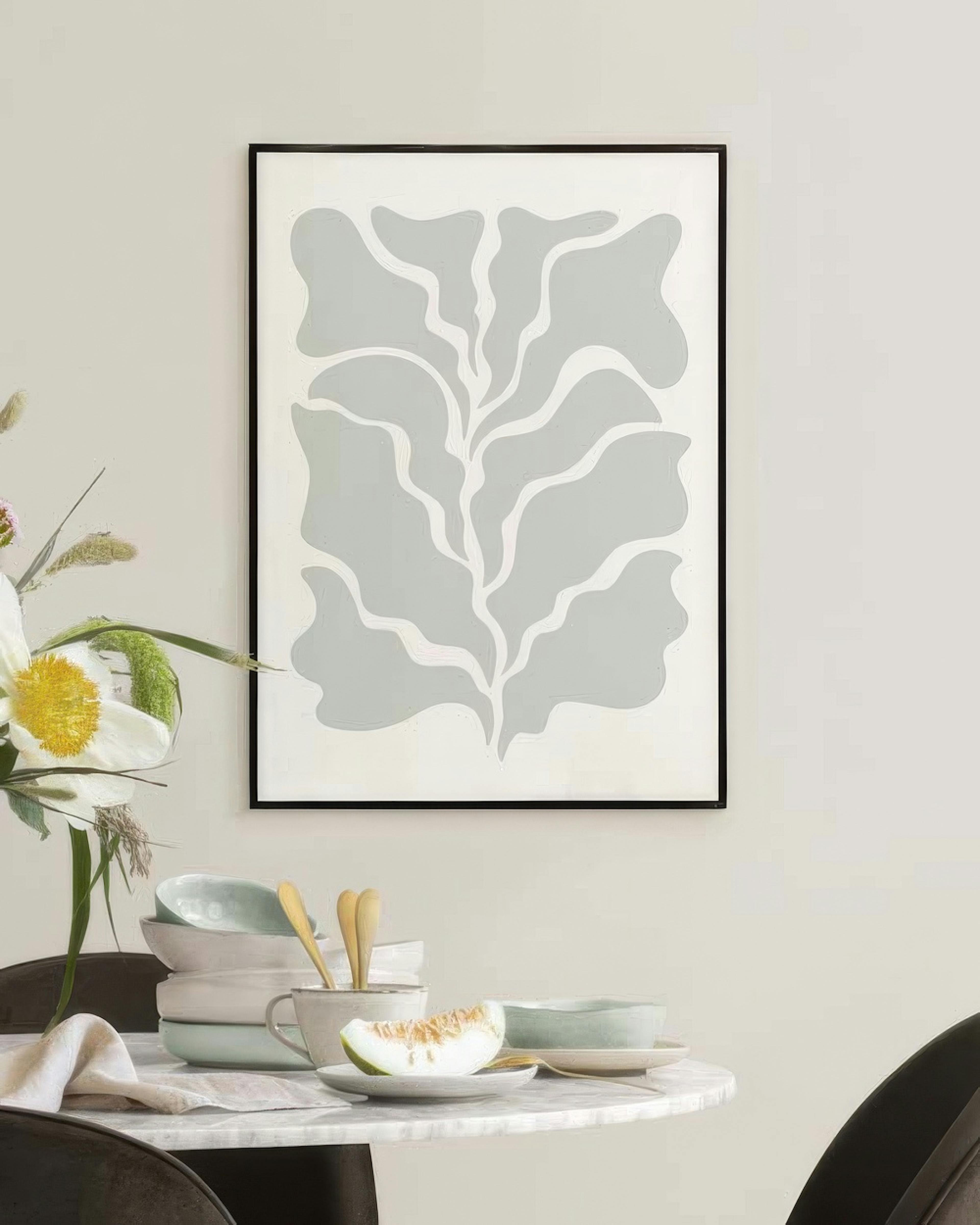 Graphic Green Leaf Poster
