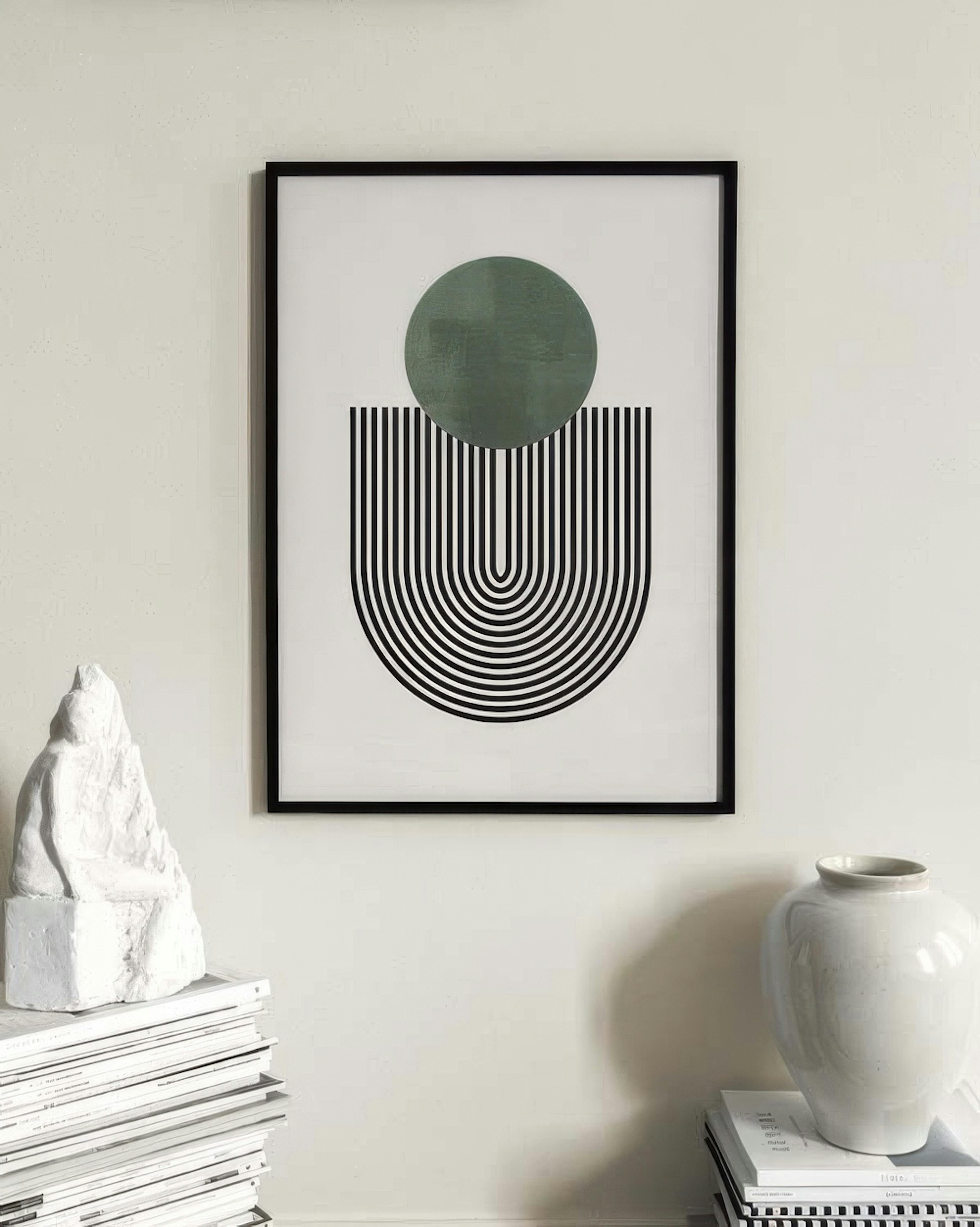 Mid Century Green No1 Print