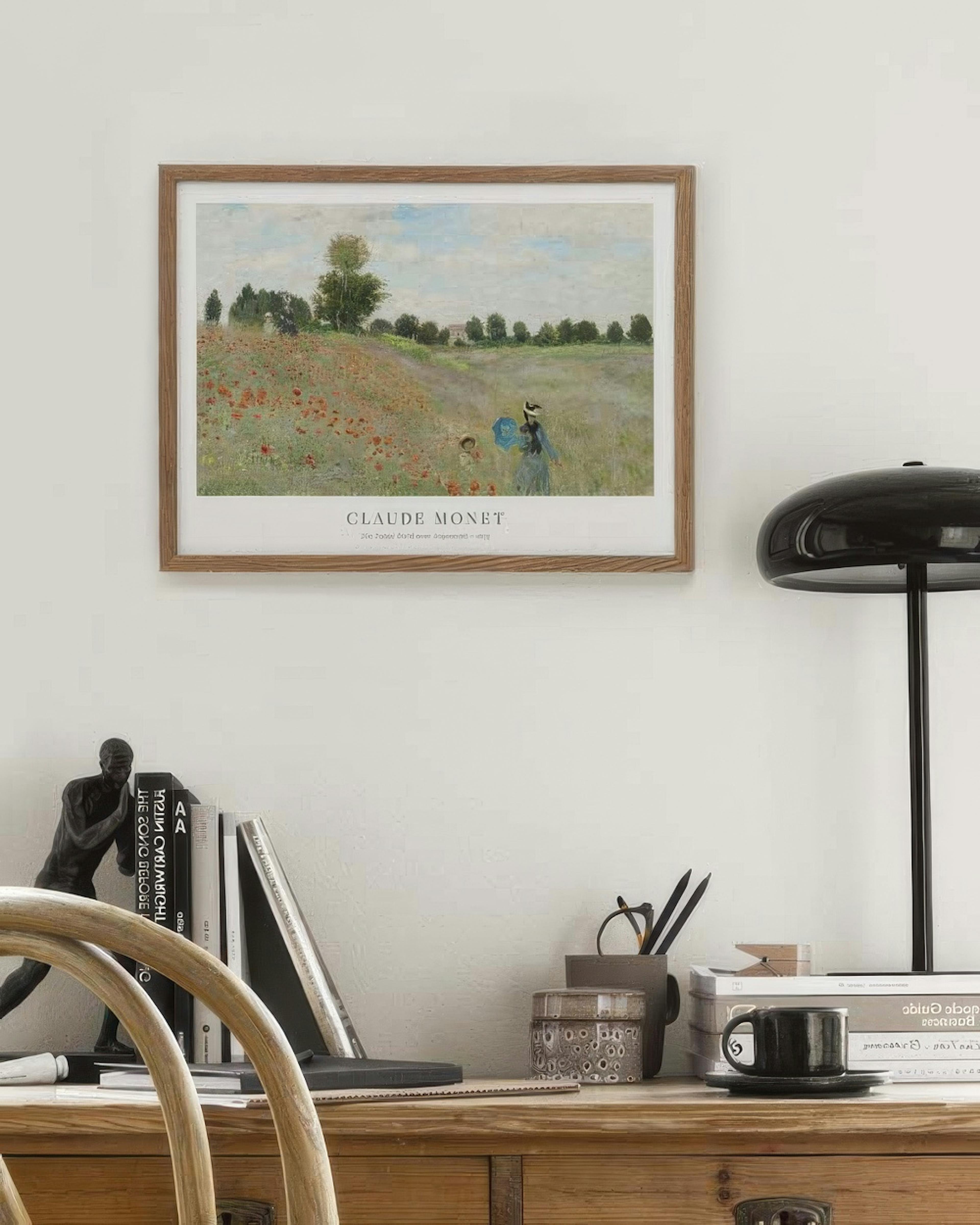 Monet - The Poppy Field near Argenteuil Poster