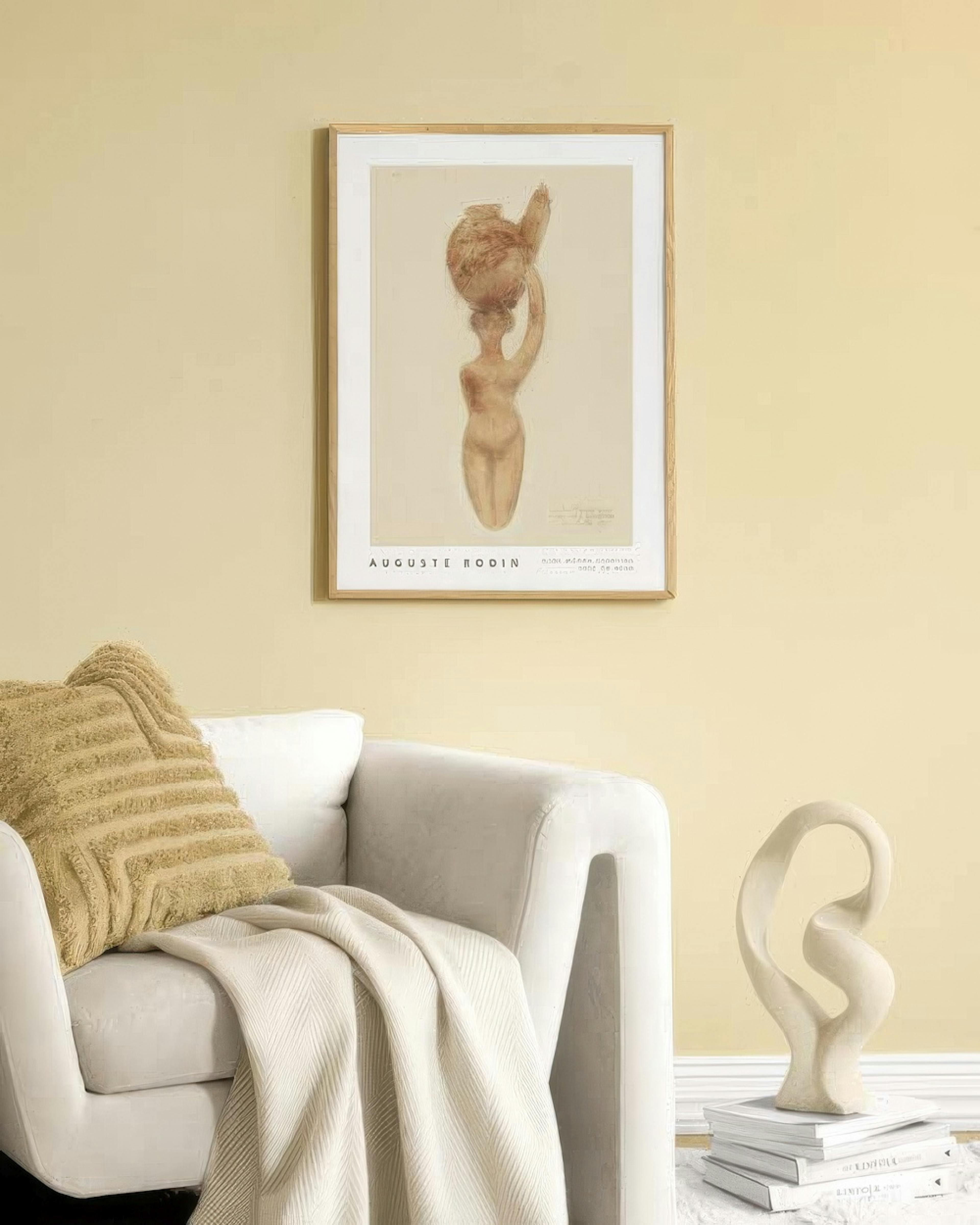 Auguste Rodin - Nude Woman Carrying Vase on Head Print