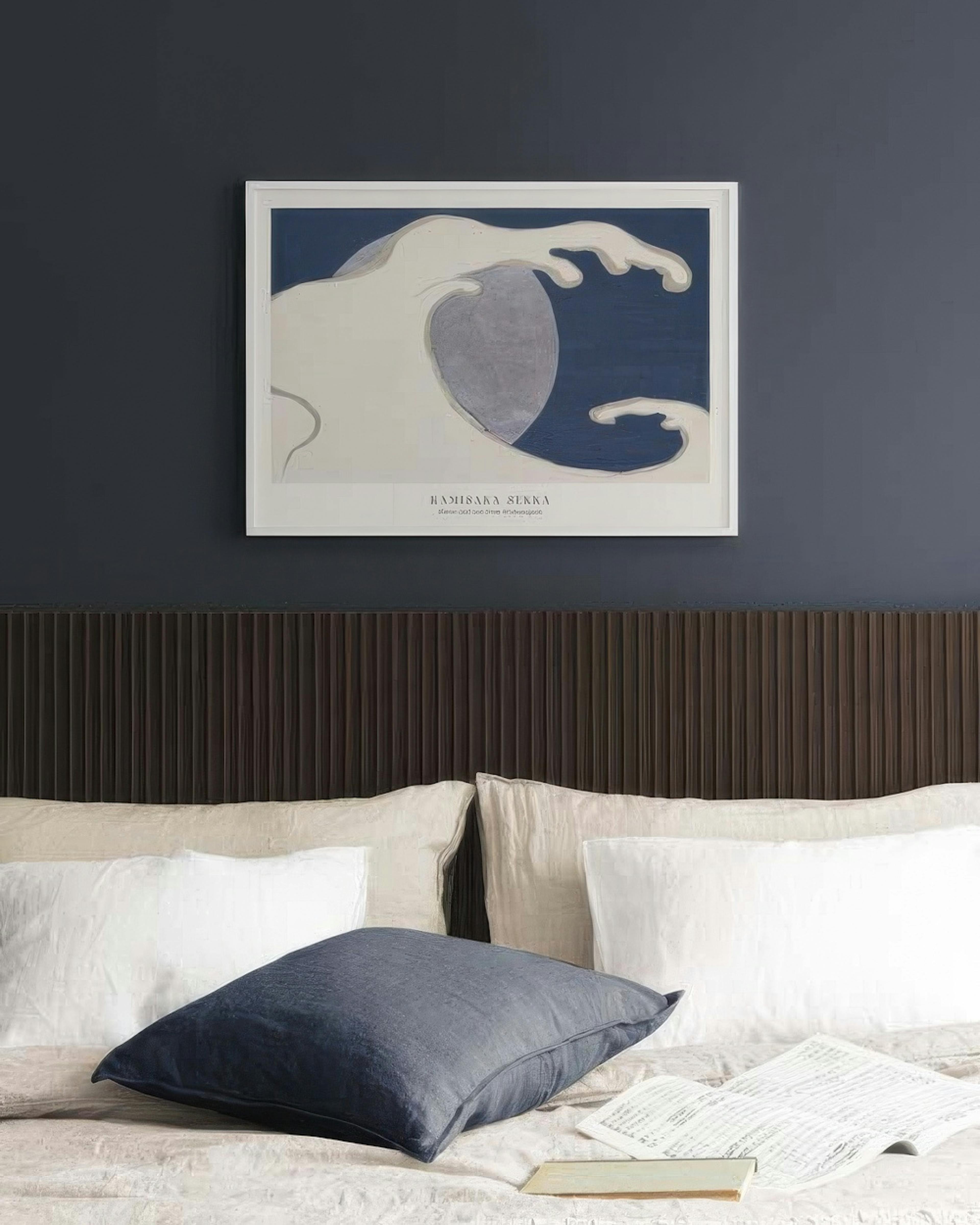 Kamisaka Sekka - Waves and sun from Momoyogusa Print