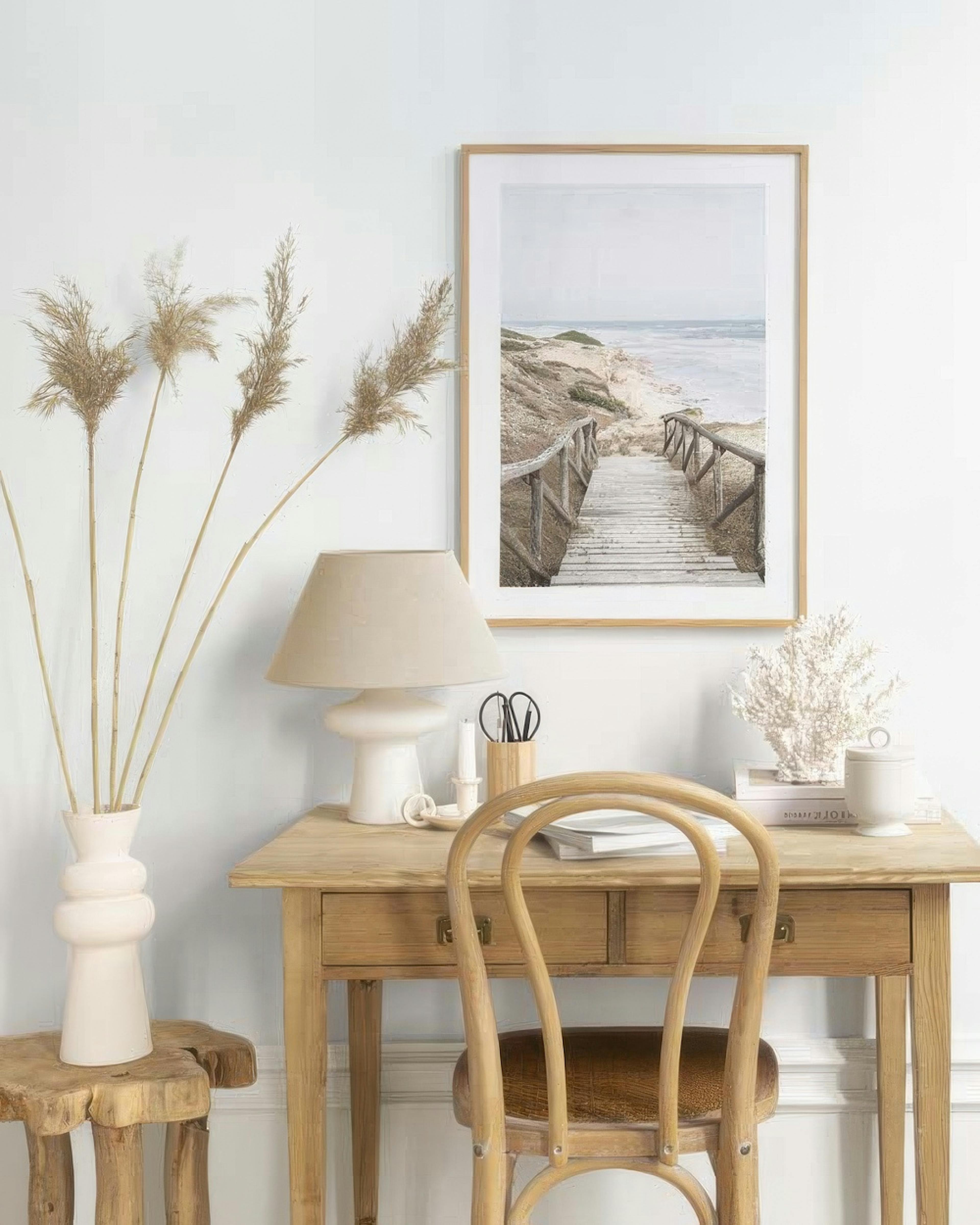 Hamptons Beach Boardwalk Print