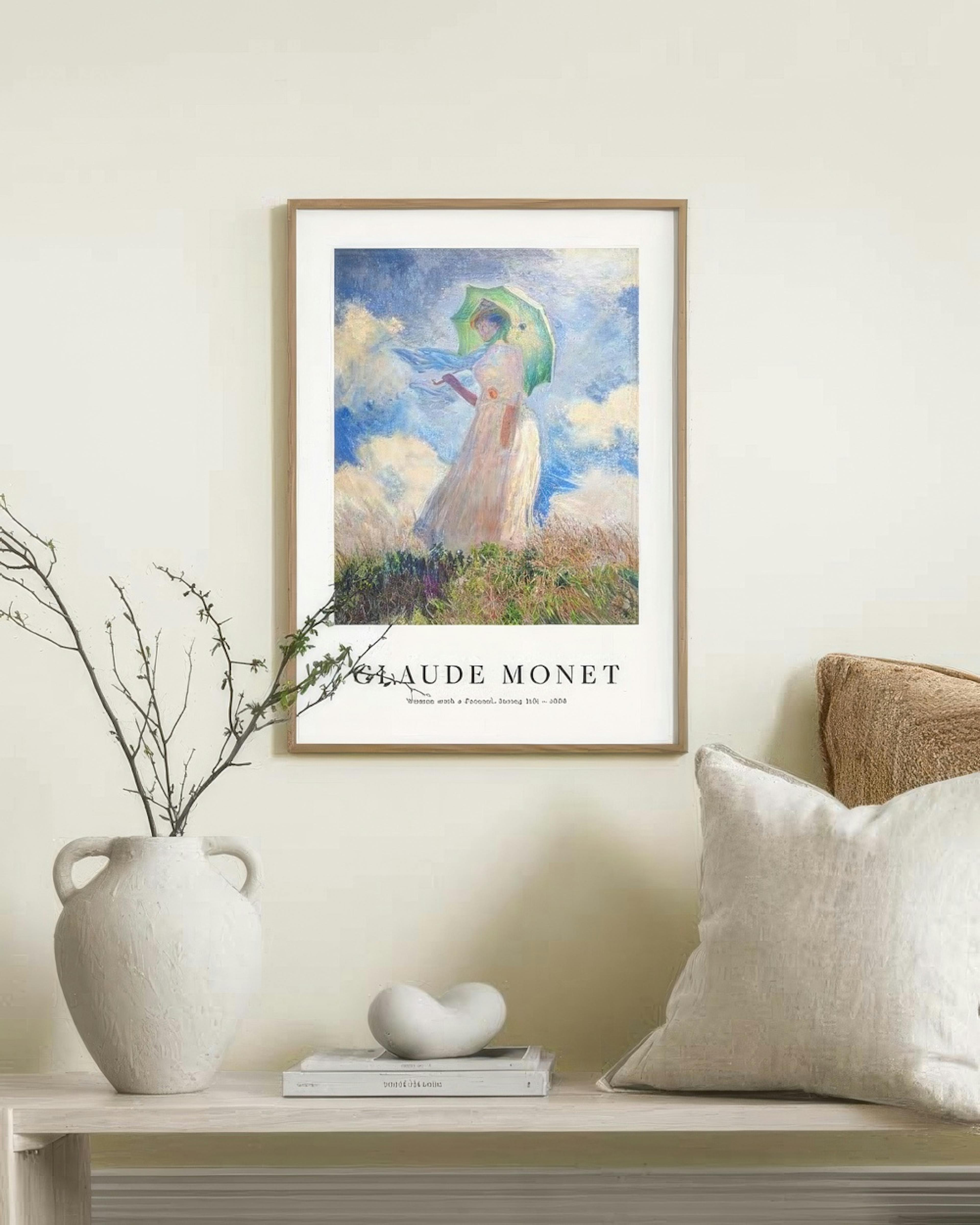 Monet - Woman with a Parasol, facing left Print