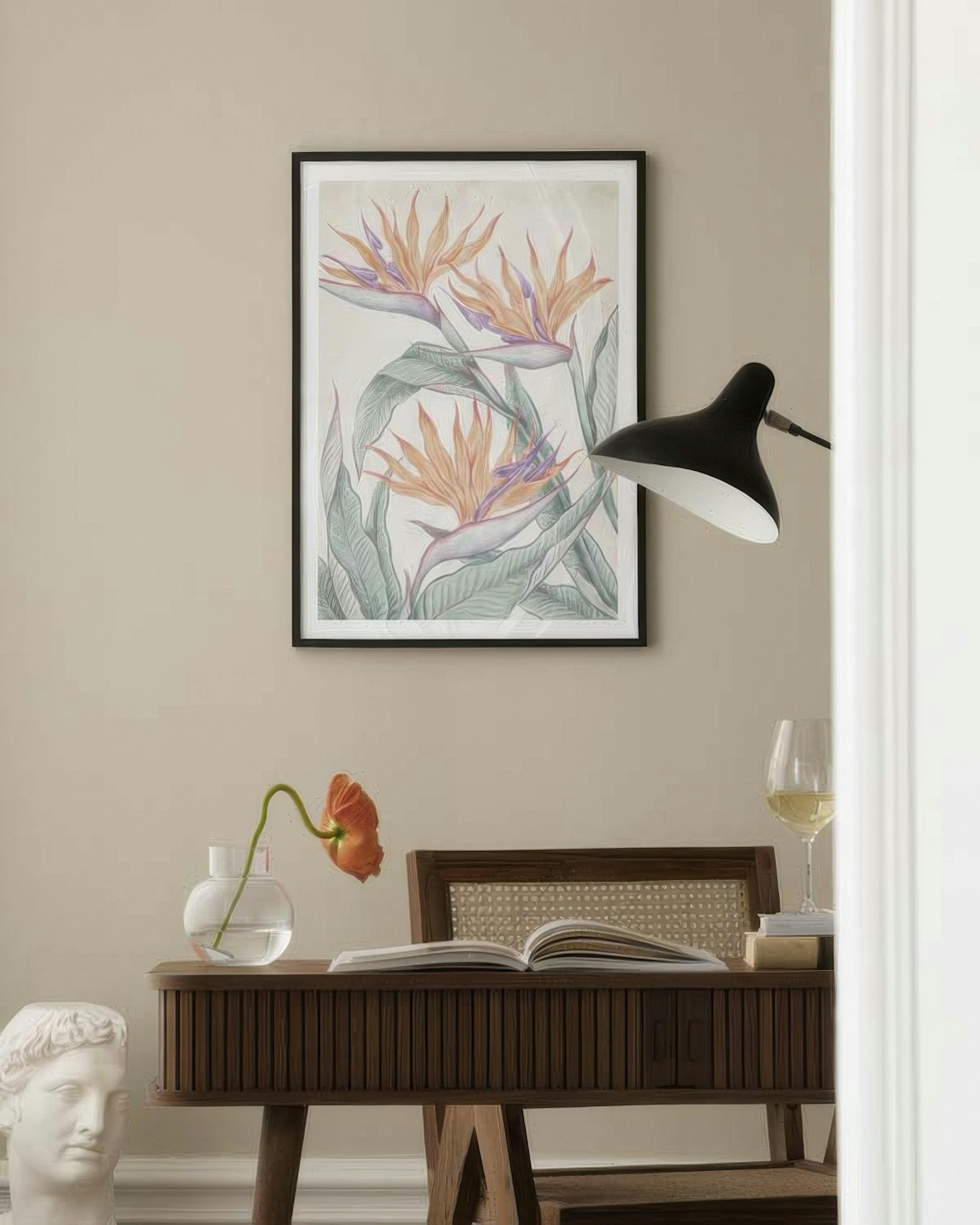 Birds of Paradise Painting Print