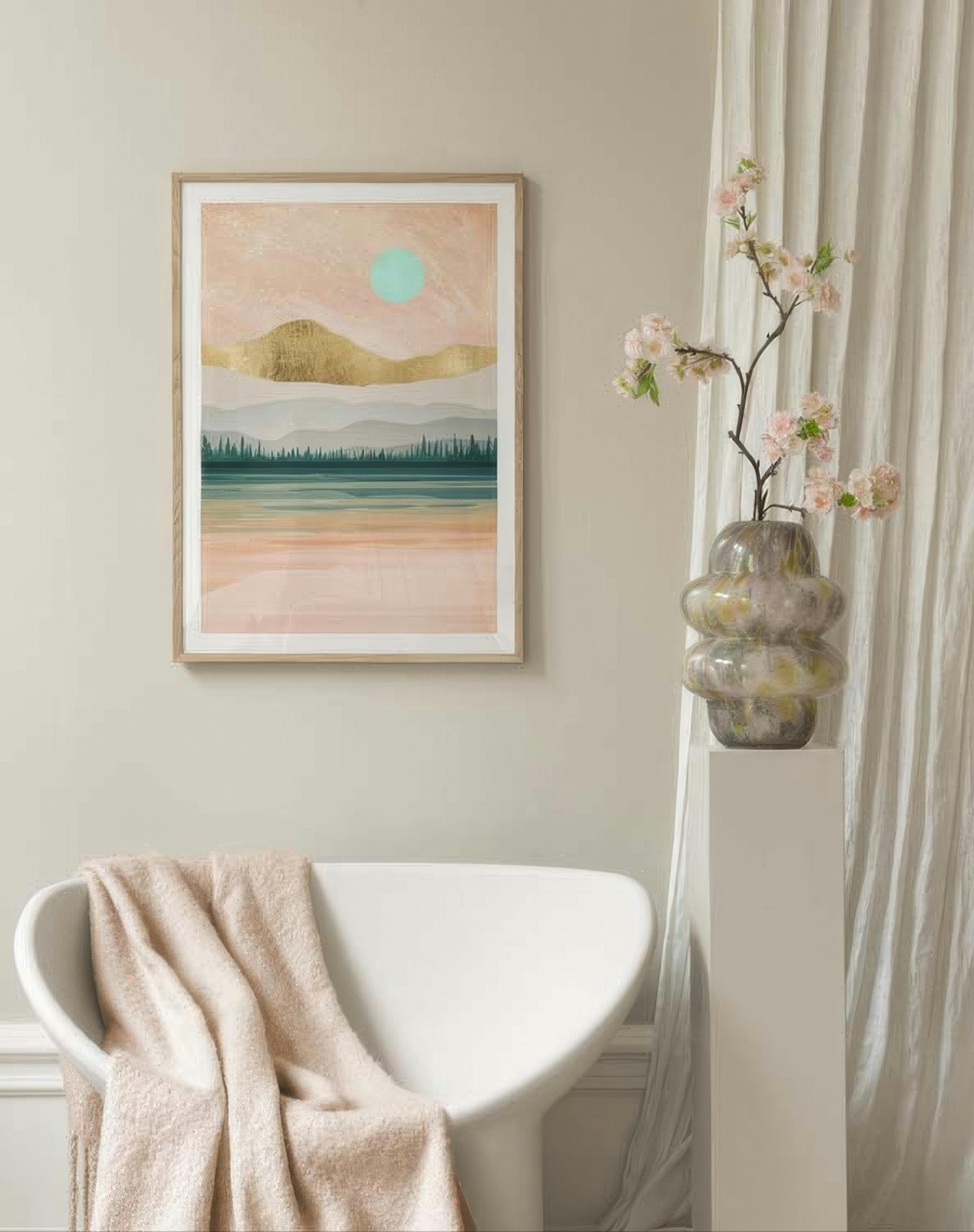 SpaceFrog Designs - Spring Forest Lake Print