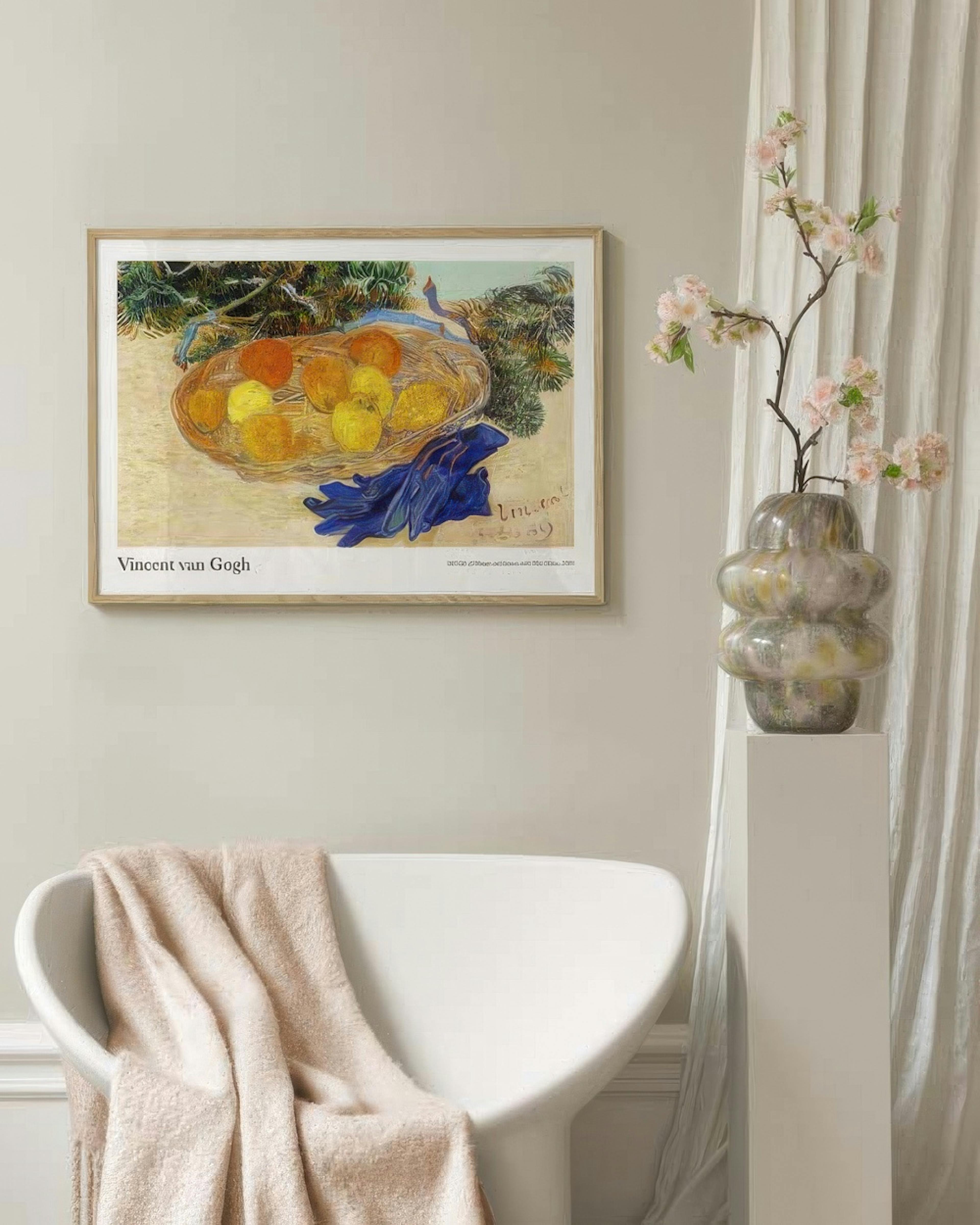 Van Gogh - Still Life of Oranges and Lemons with Blue Gloves Poster