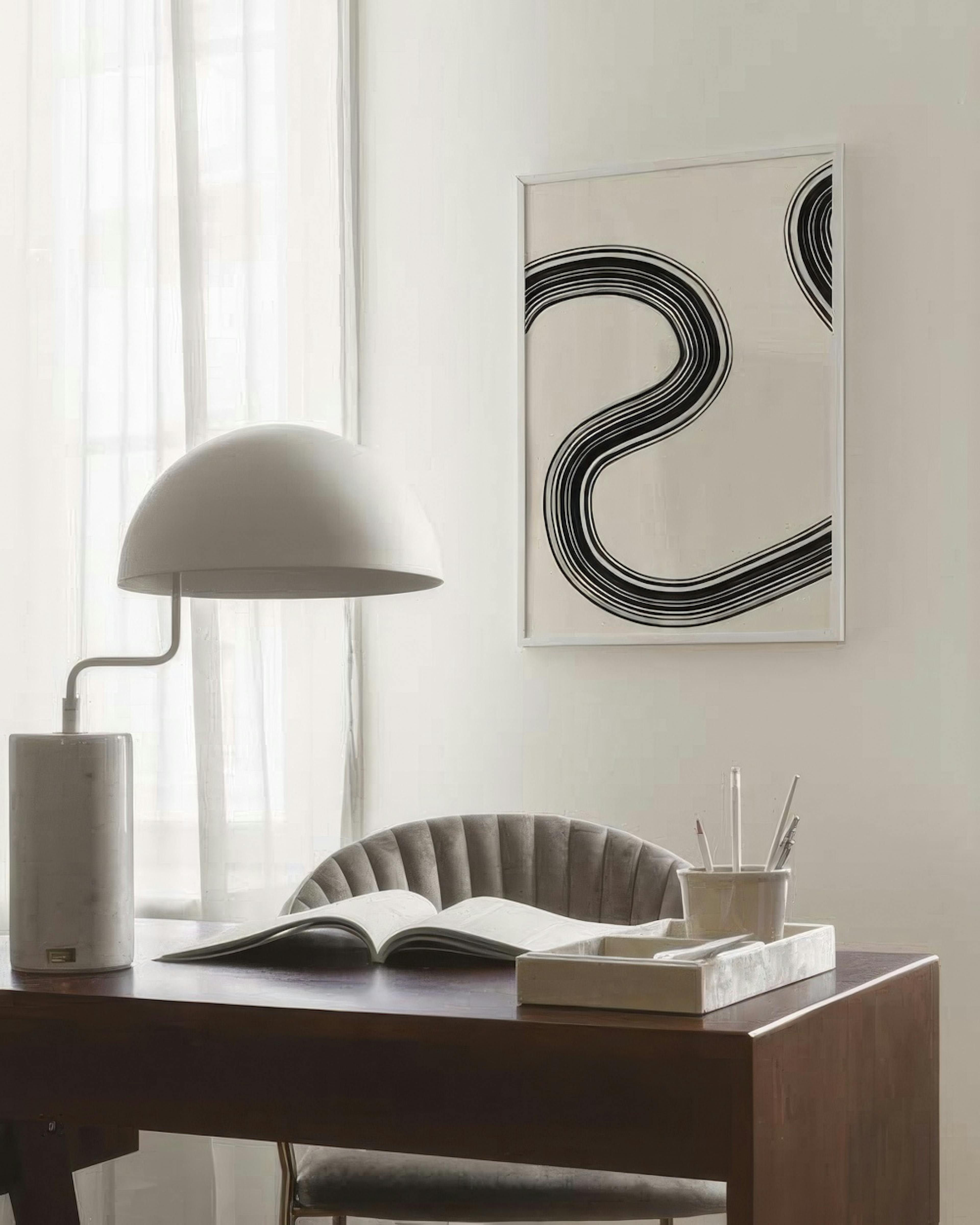 Black Curve No1 Print