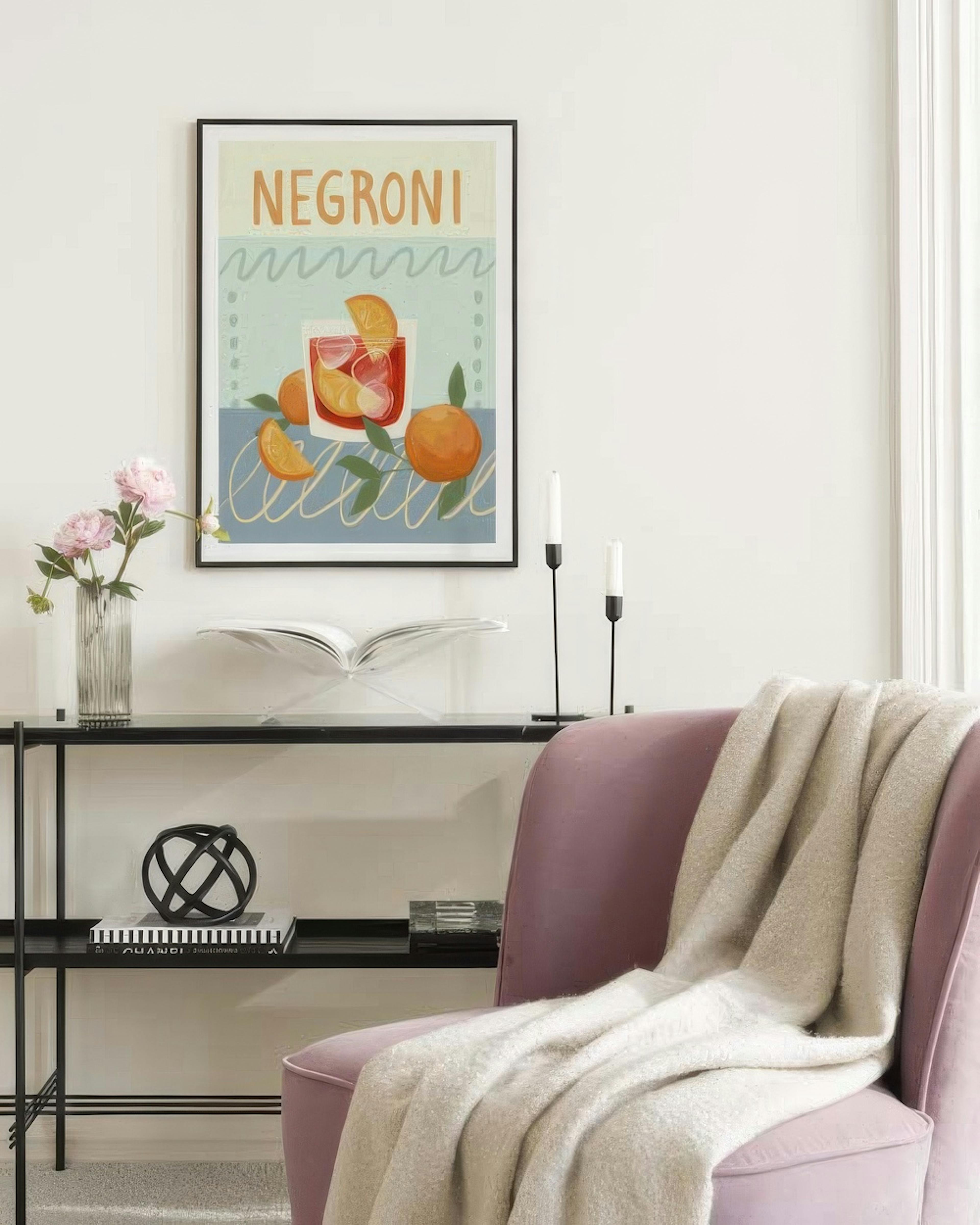 Negroni Cocktail Affiche