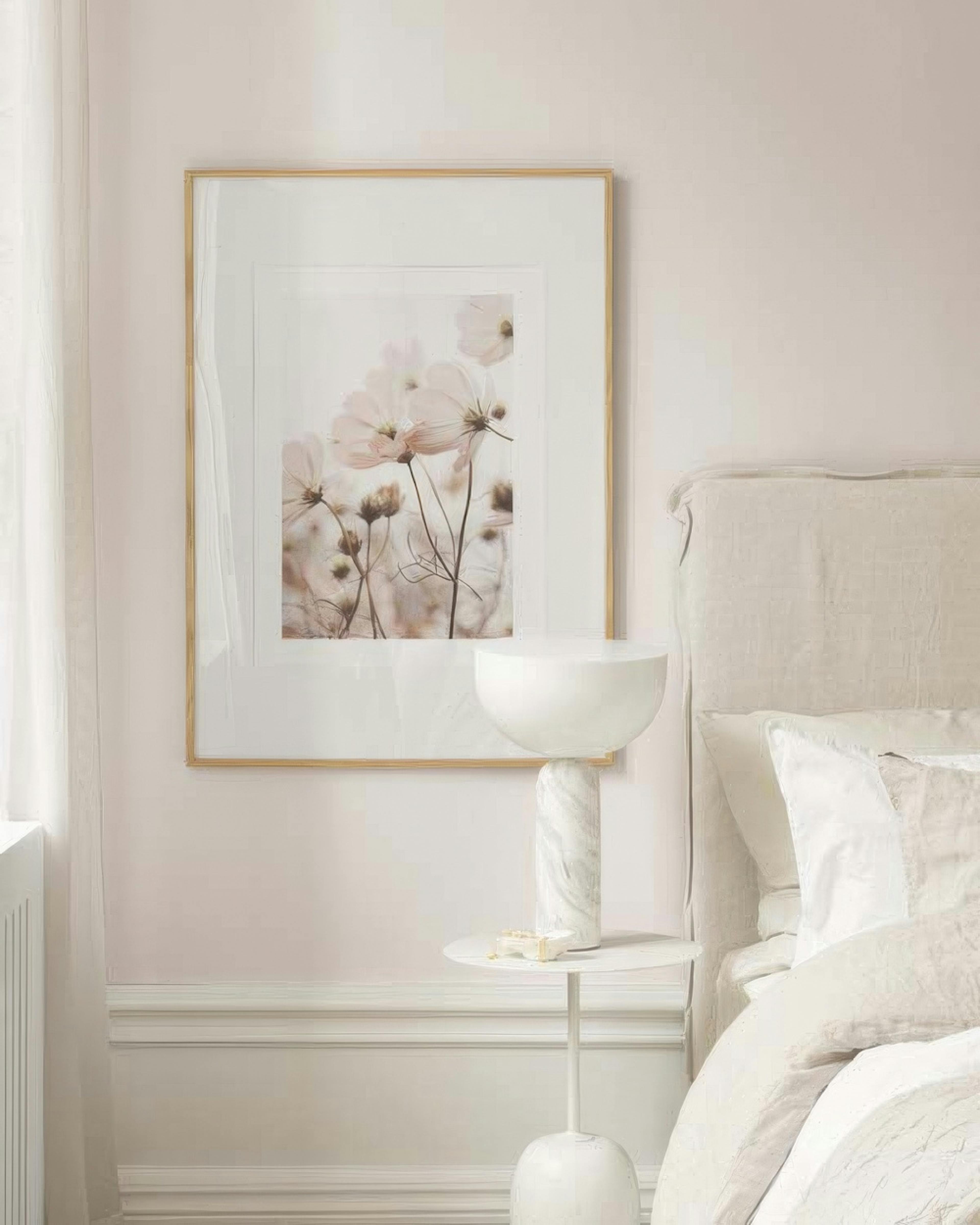 Pink Cosmos Flowers Print