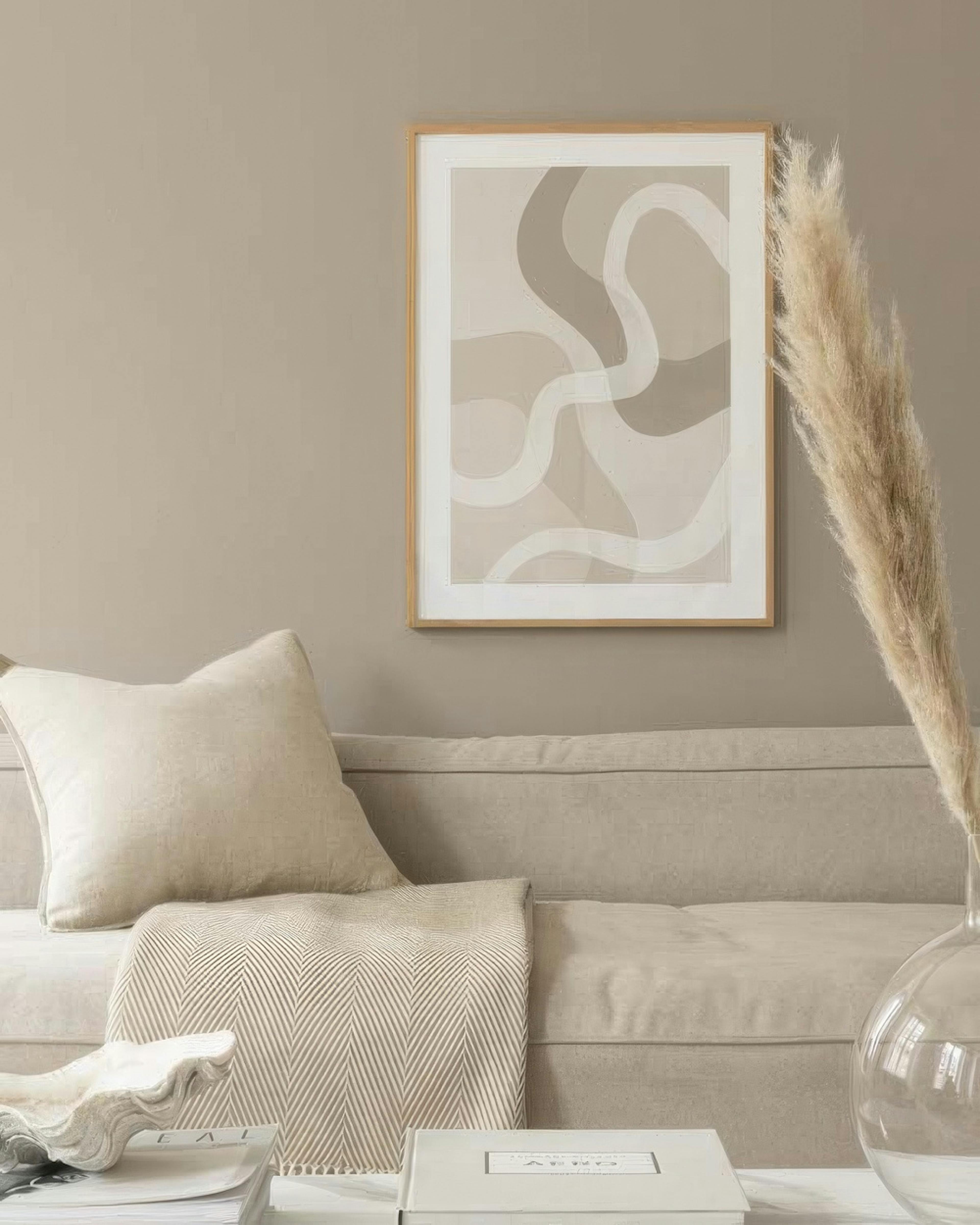 Beige Abstract No2 포스터