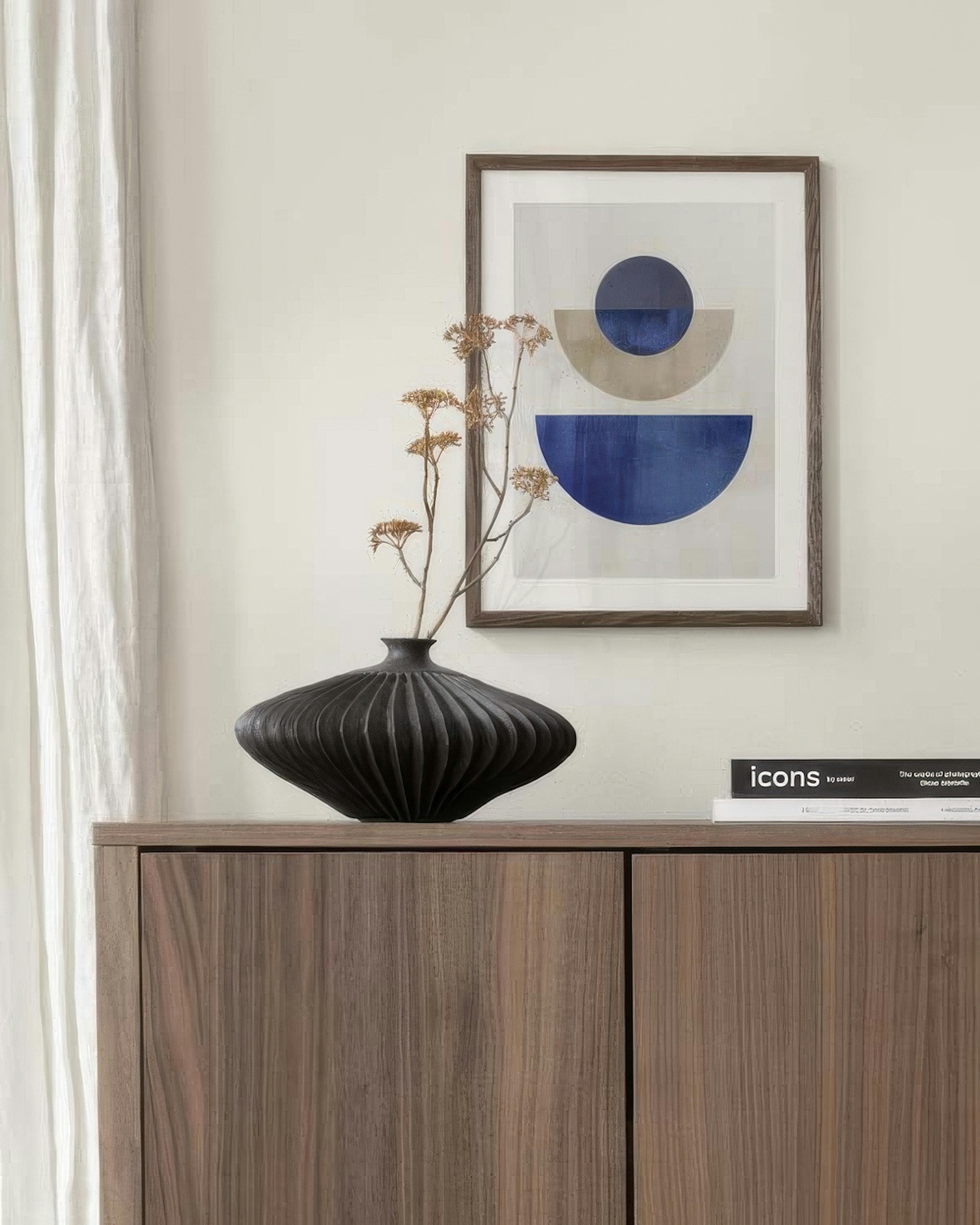 Blue Geometric Poster