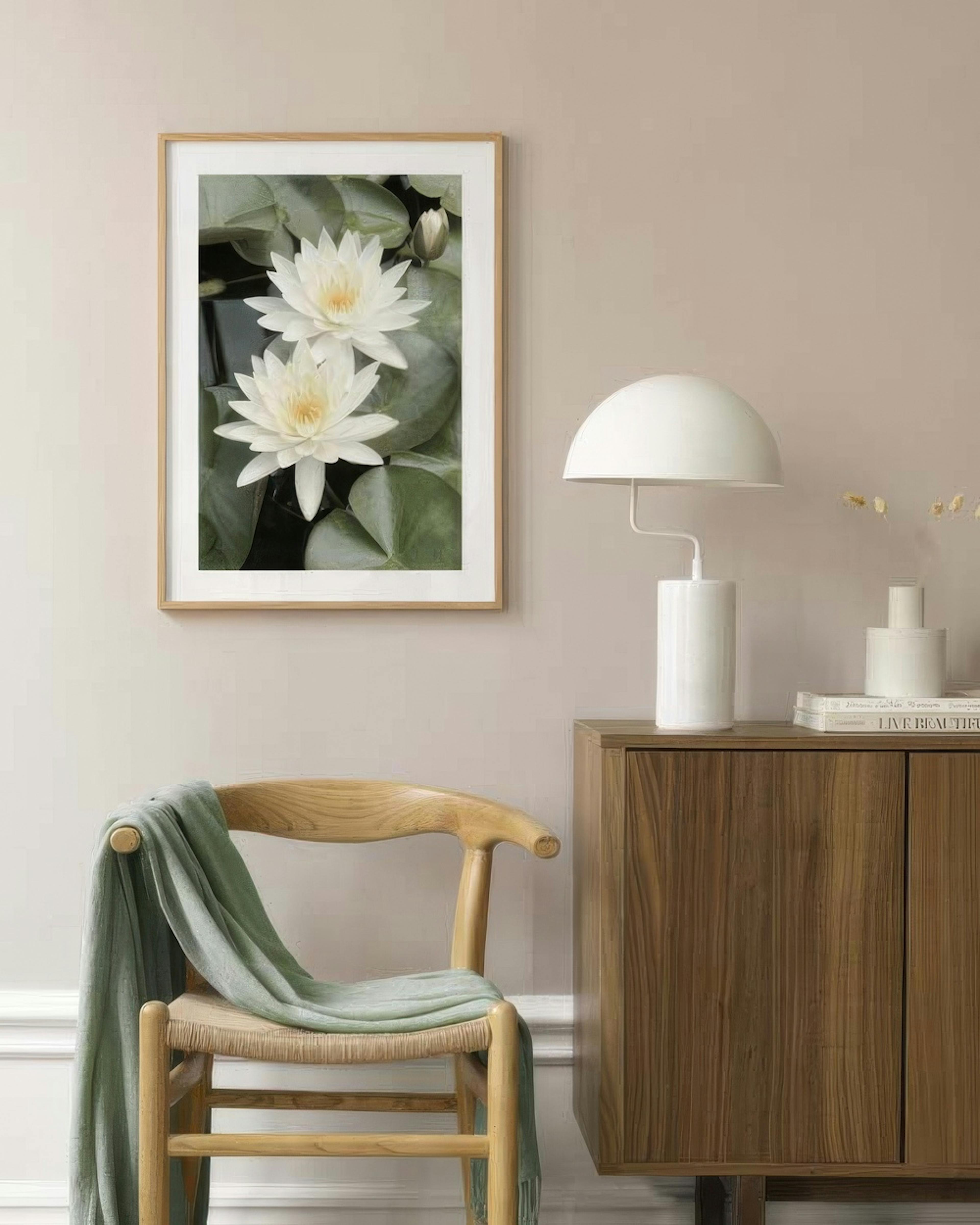 White Lotus Flowers 포스터
