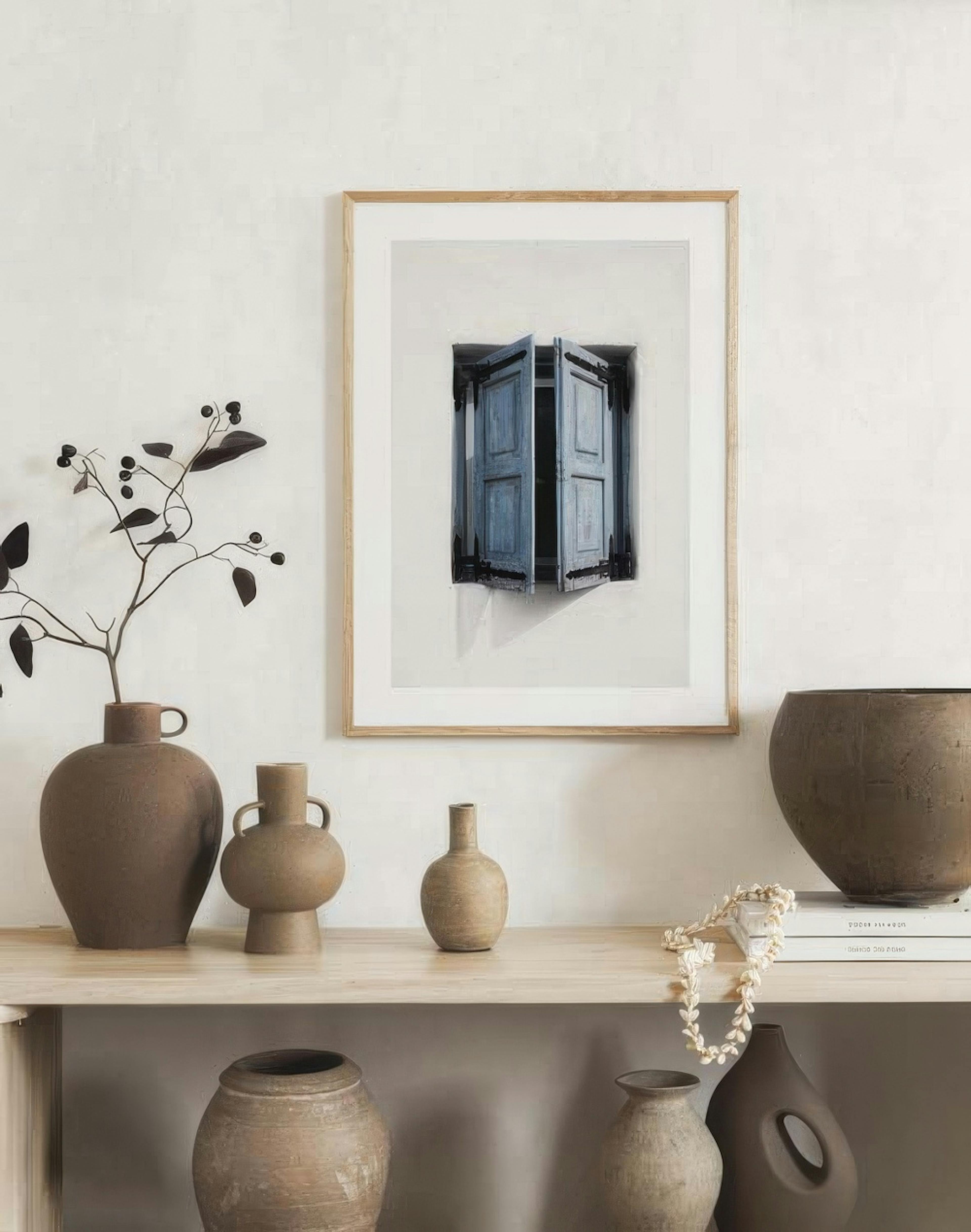 Milos Blue Window Print