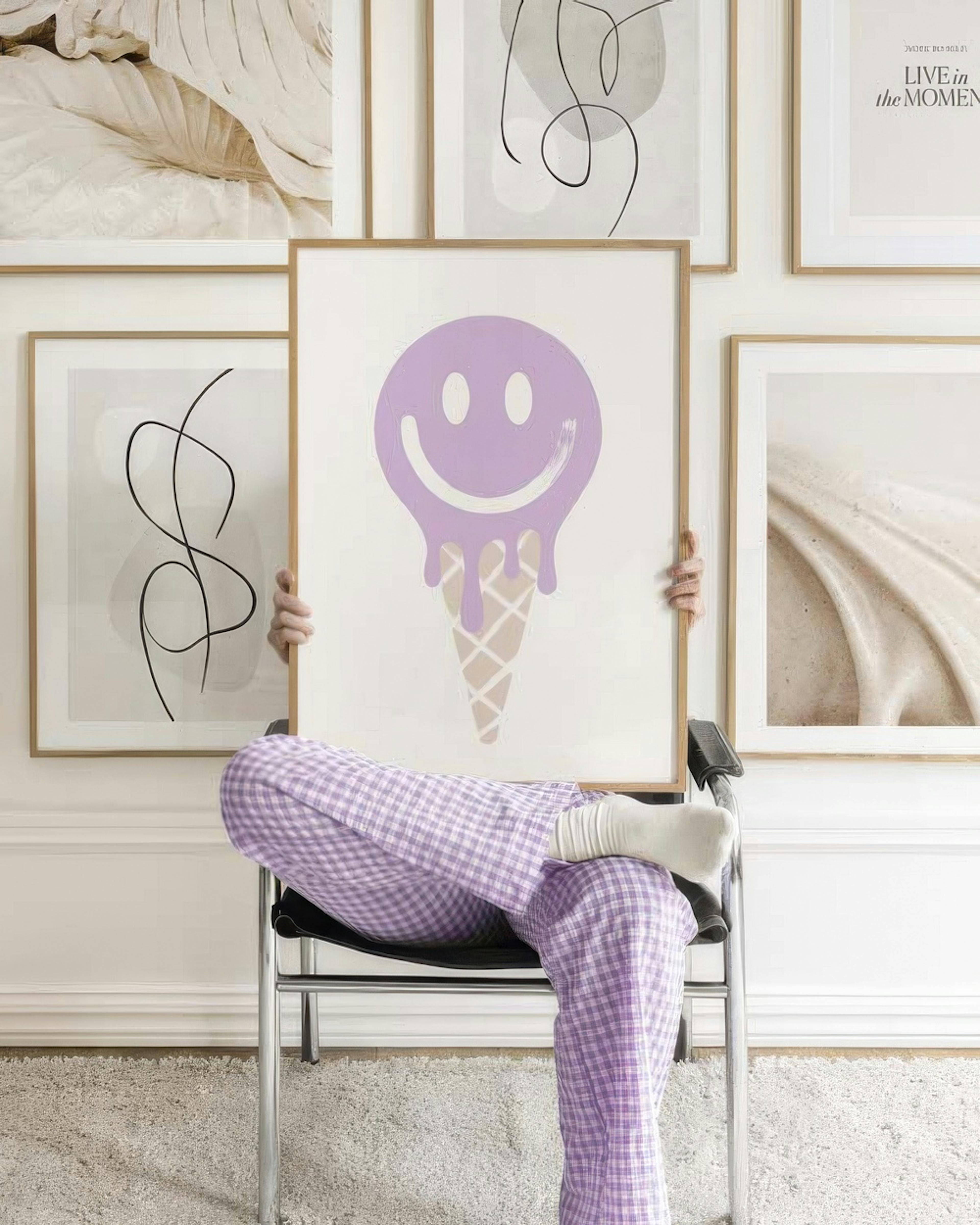 Purple Ice Cream Poster