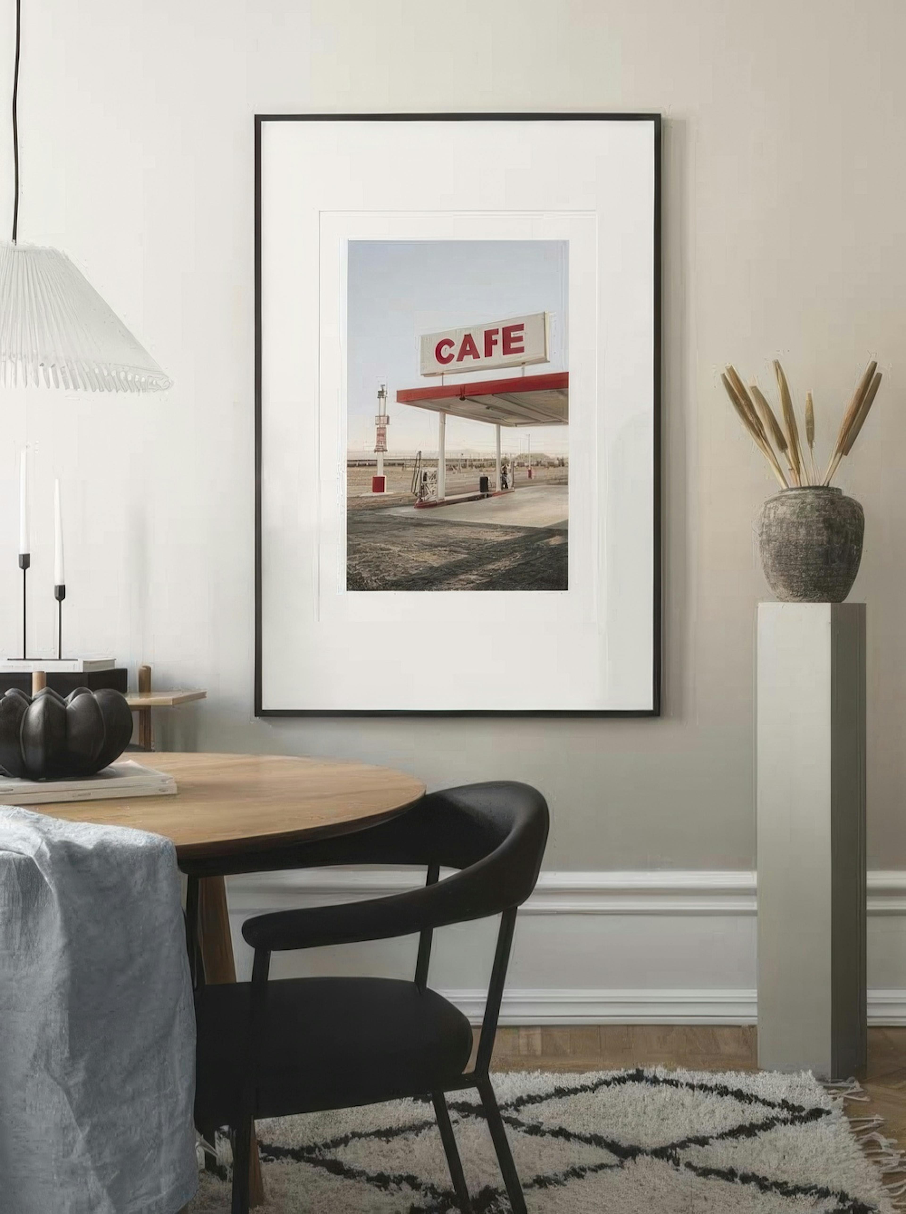 Gas Station Cafe Poster