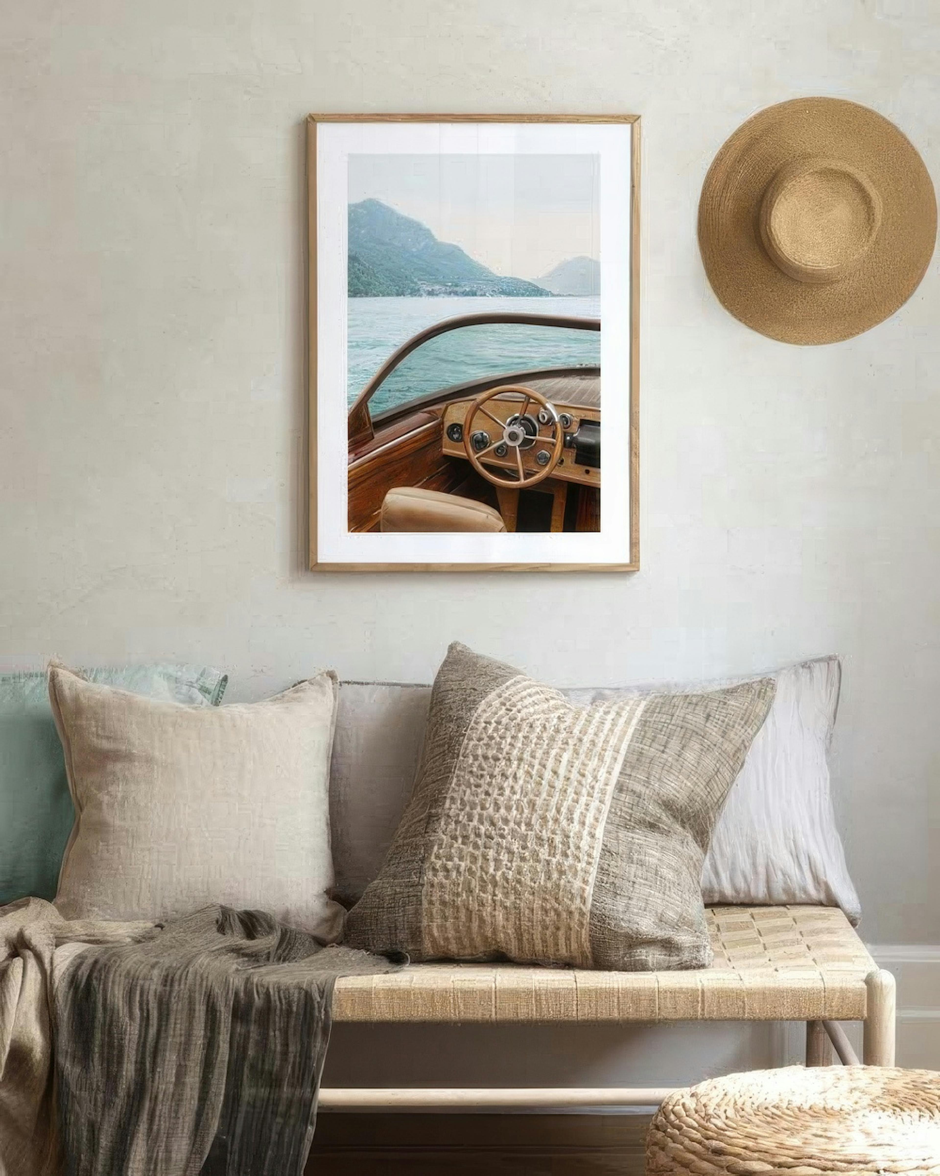 Boat on Lake Como No1 Poster