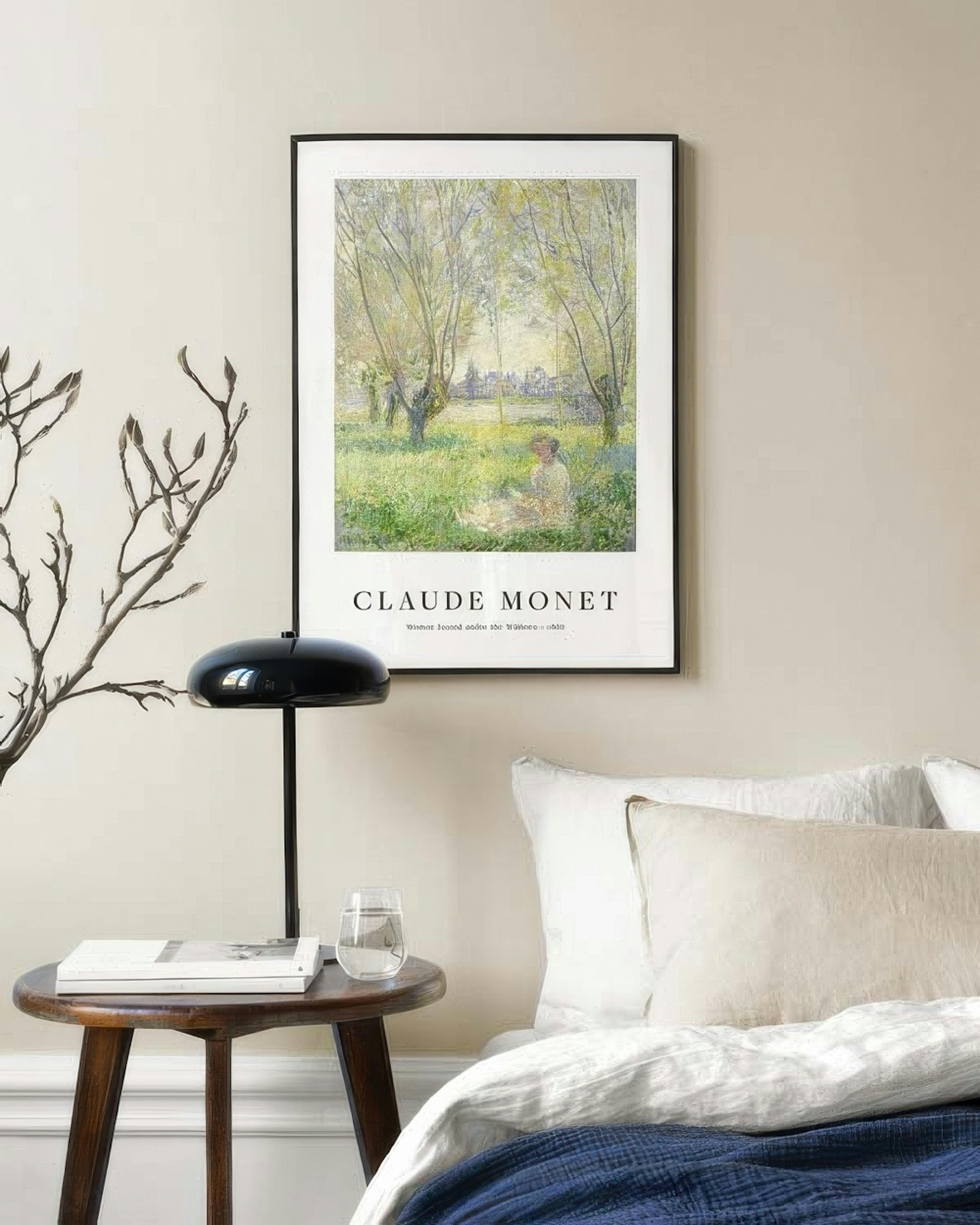 Monet - Woman Seated under the Willows Print