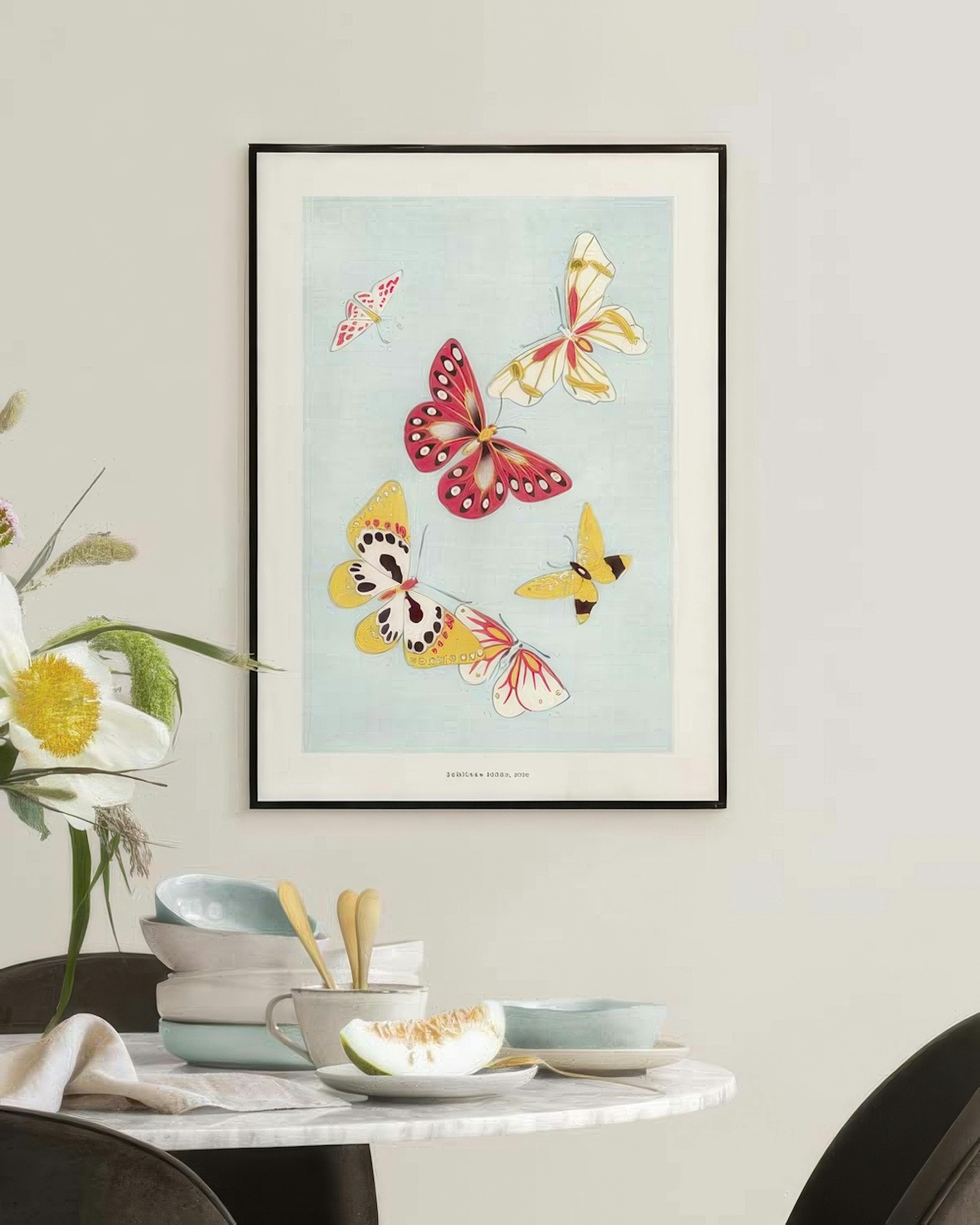 Kamisaka Sekka - Japanese Butterfly Poster