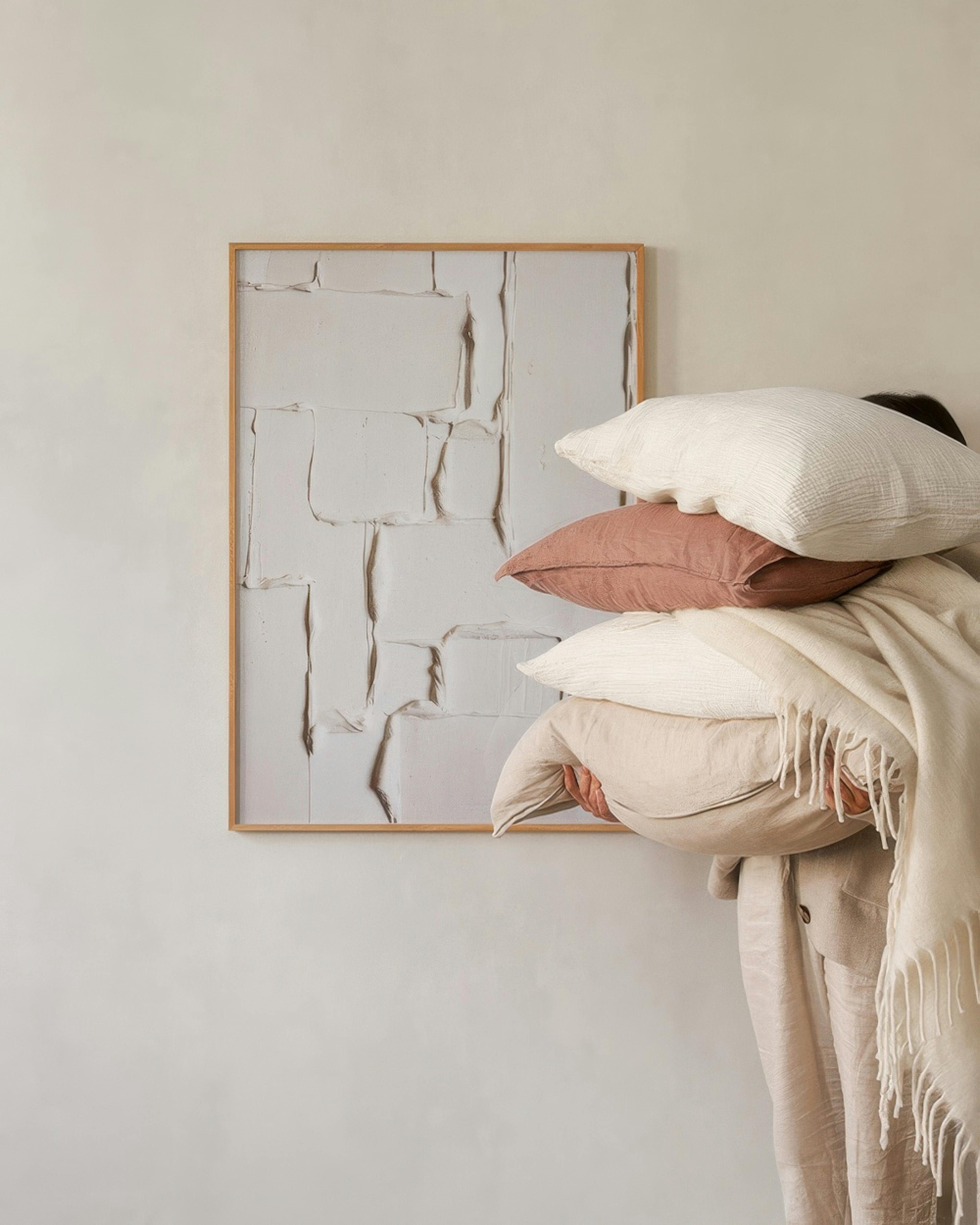Beige Texture Art No2 Affiche