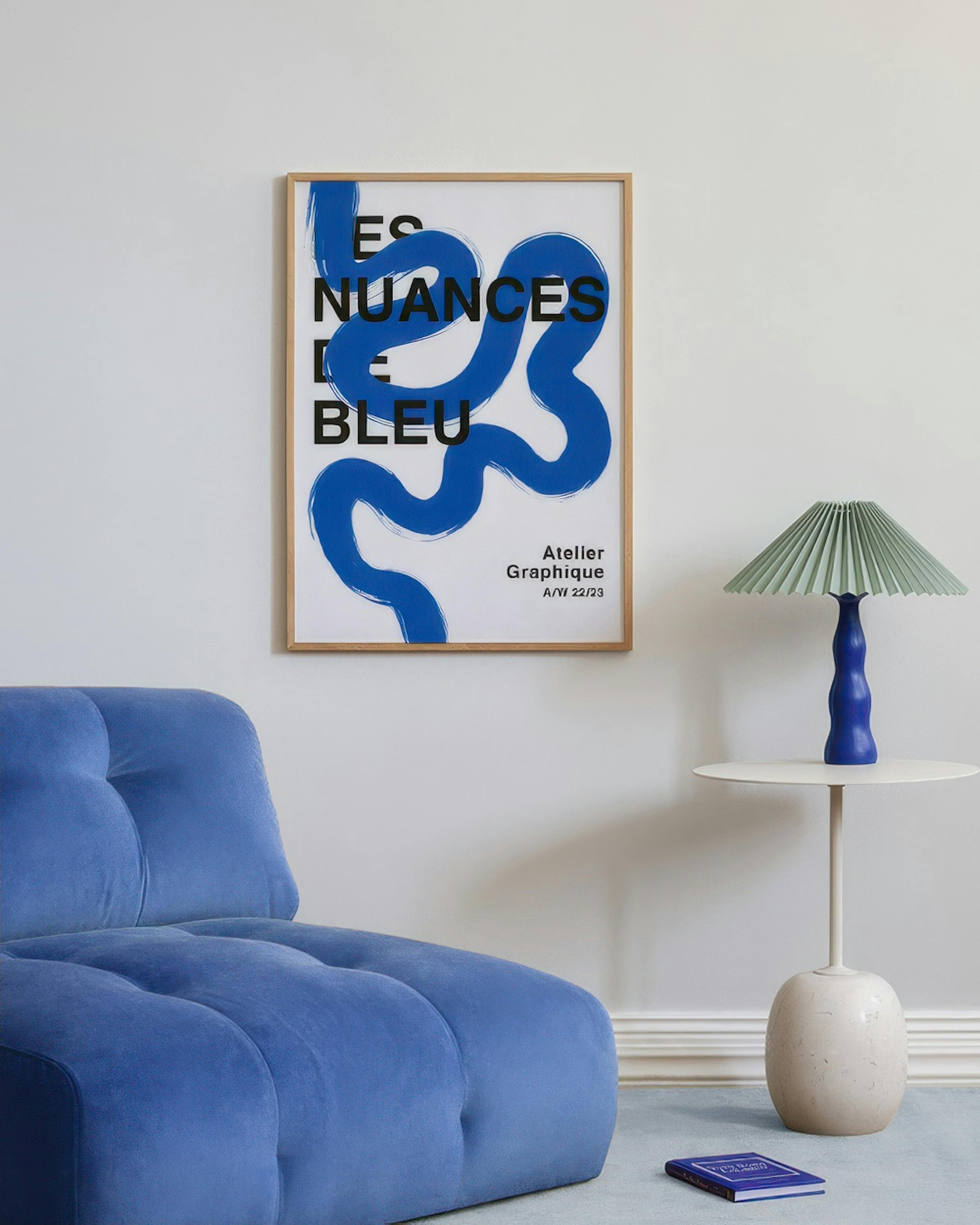 Les Nuances de Bleu Poster