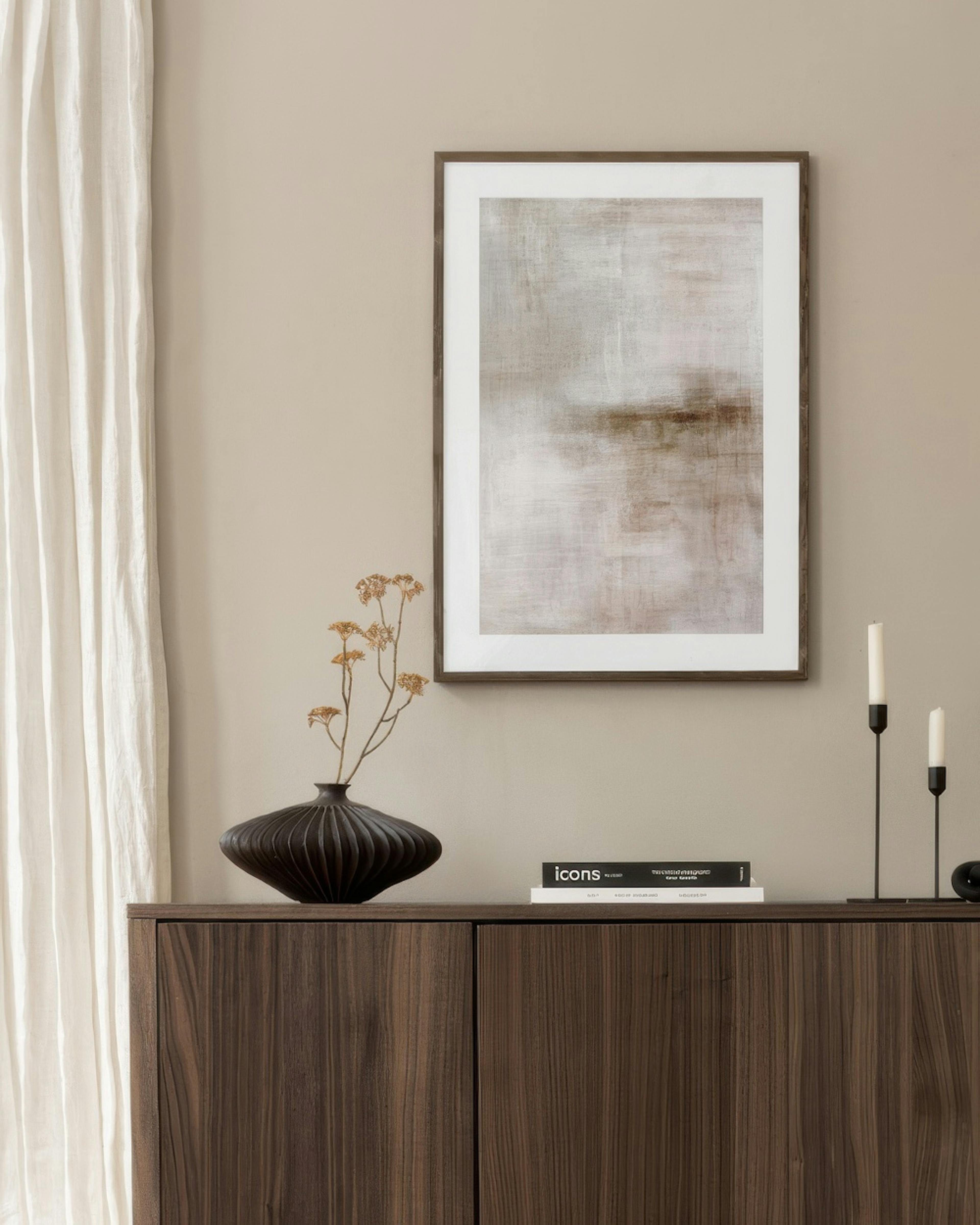 Beige Abstract Painting No1 Print